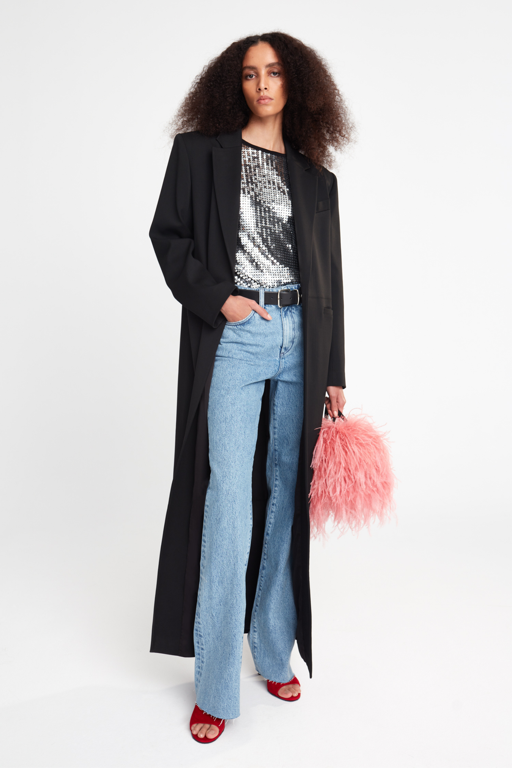 GIGI - OSTIRCH FEATHER HANDBAG IN PINK