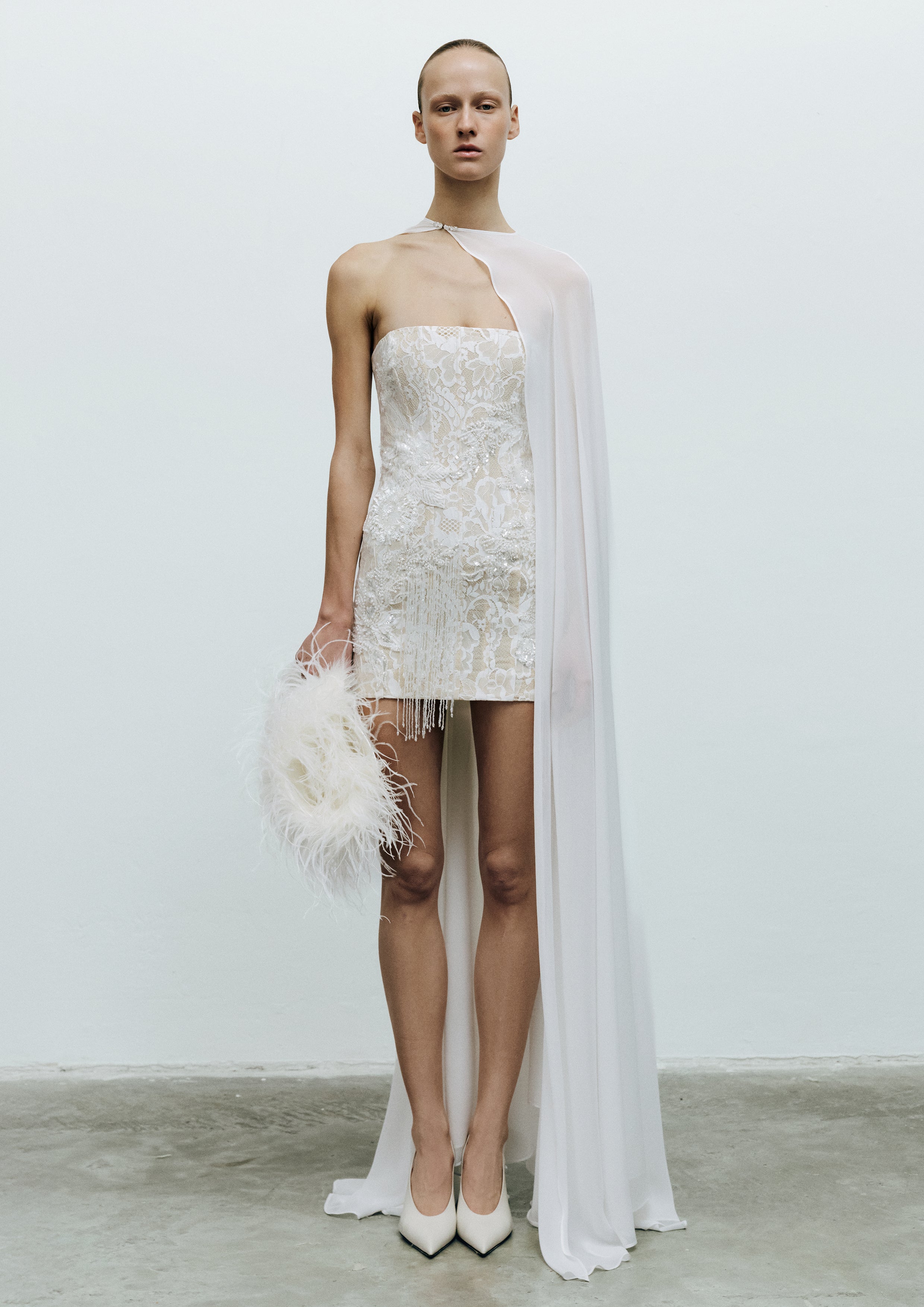 strapless lace high low dress ZAPAKA Women Strapless Boho Wedding Dress with Ruffles High-Low A Line Lace Bridal Dress, White / US14