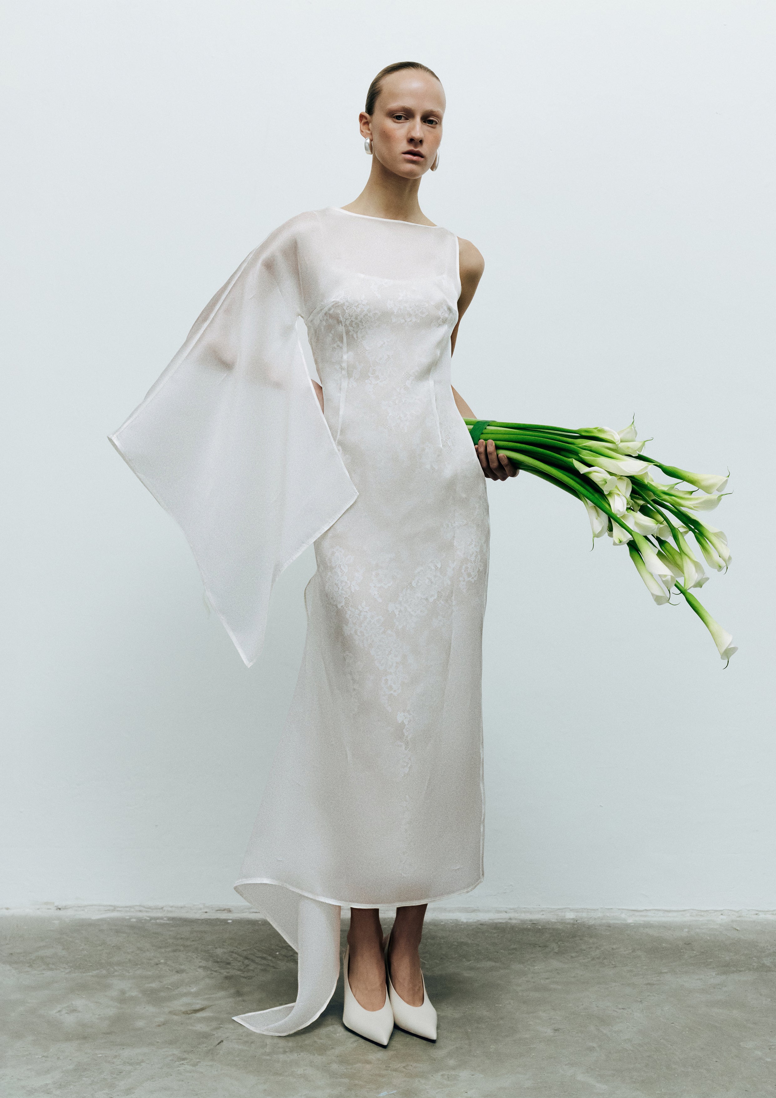 silk and organza dress Novak Ball Gown Flower Applique Silk Organza Floor Length Dress