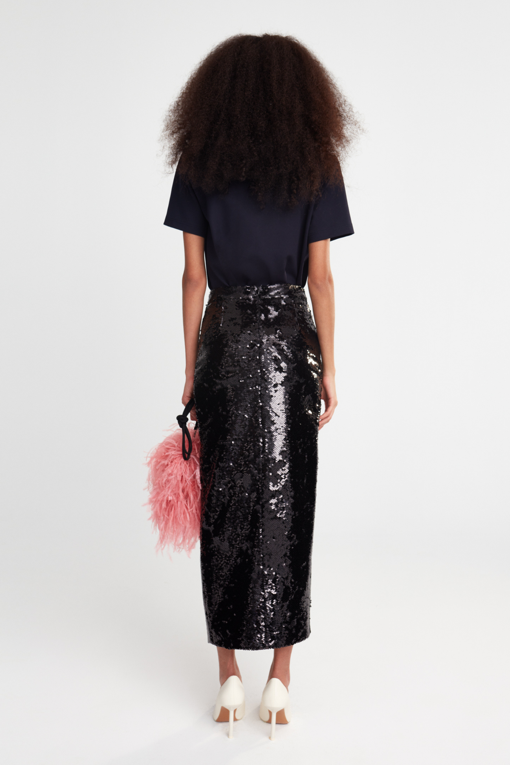 KELLY - SEQUIN MIDI SKIRT WITH CARGO POCKETS