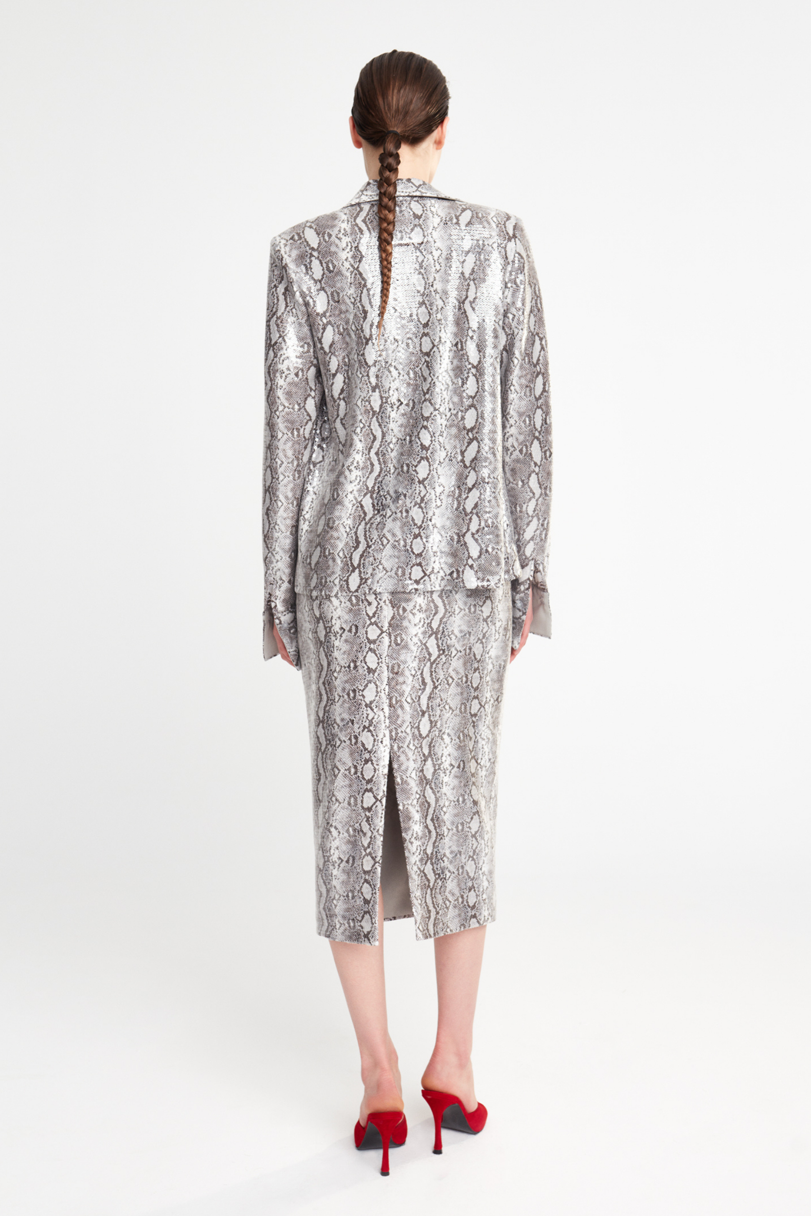 PARTON - SNAKESKIN SEQUIN SHIRT