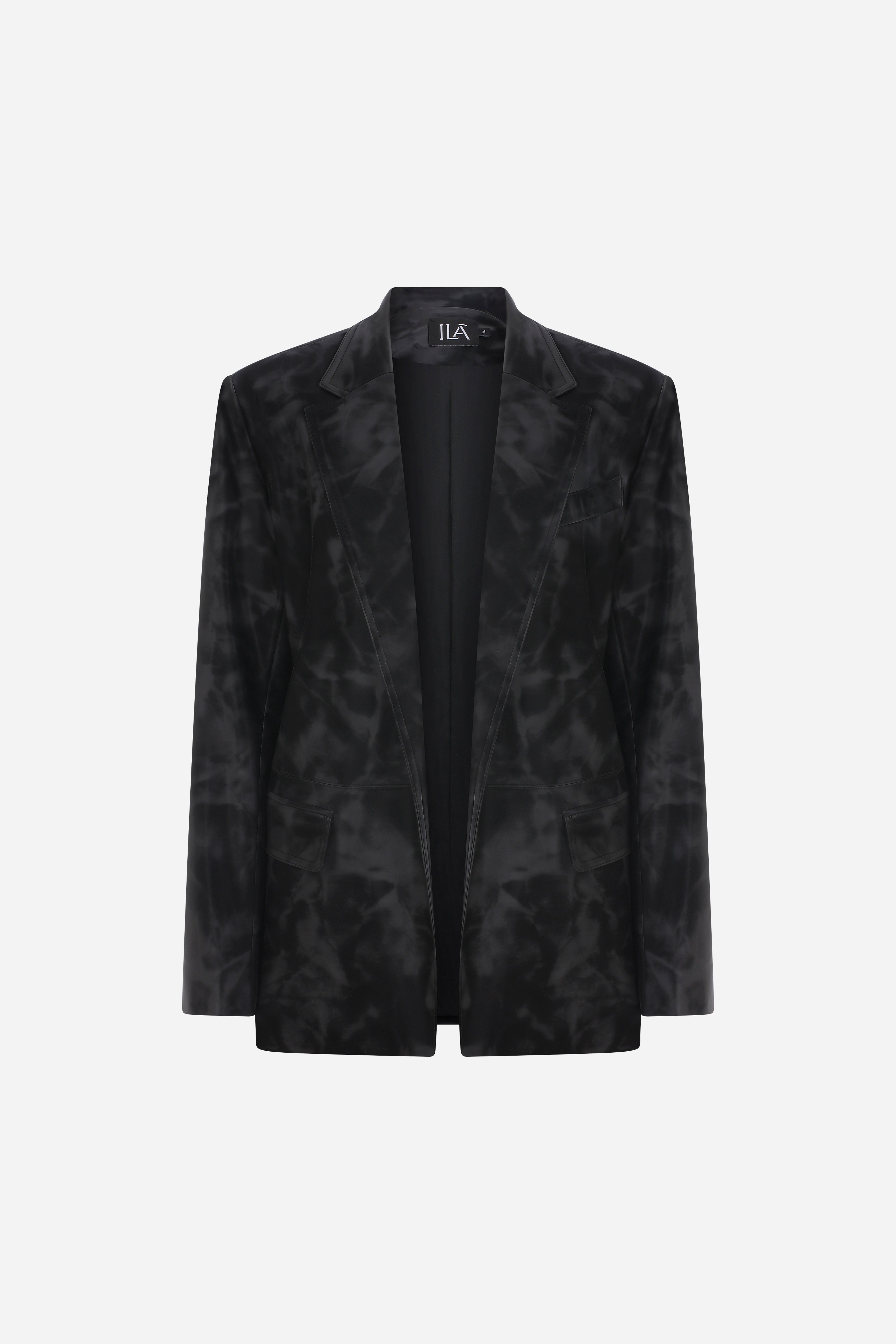 ROSIE-VEGAN LEATHER BLAZER