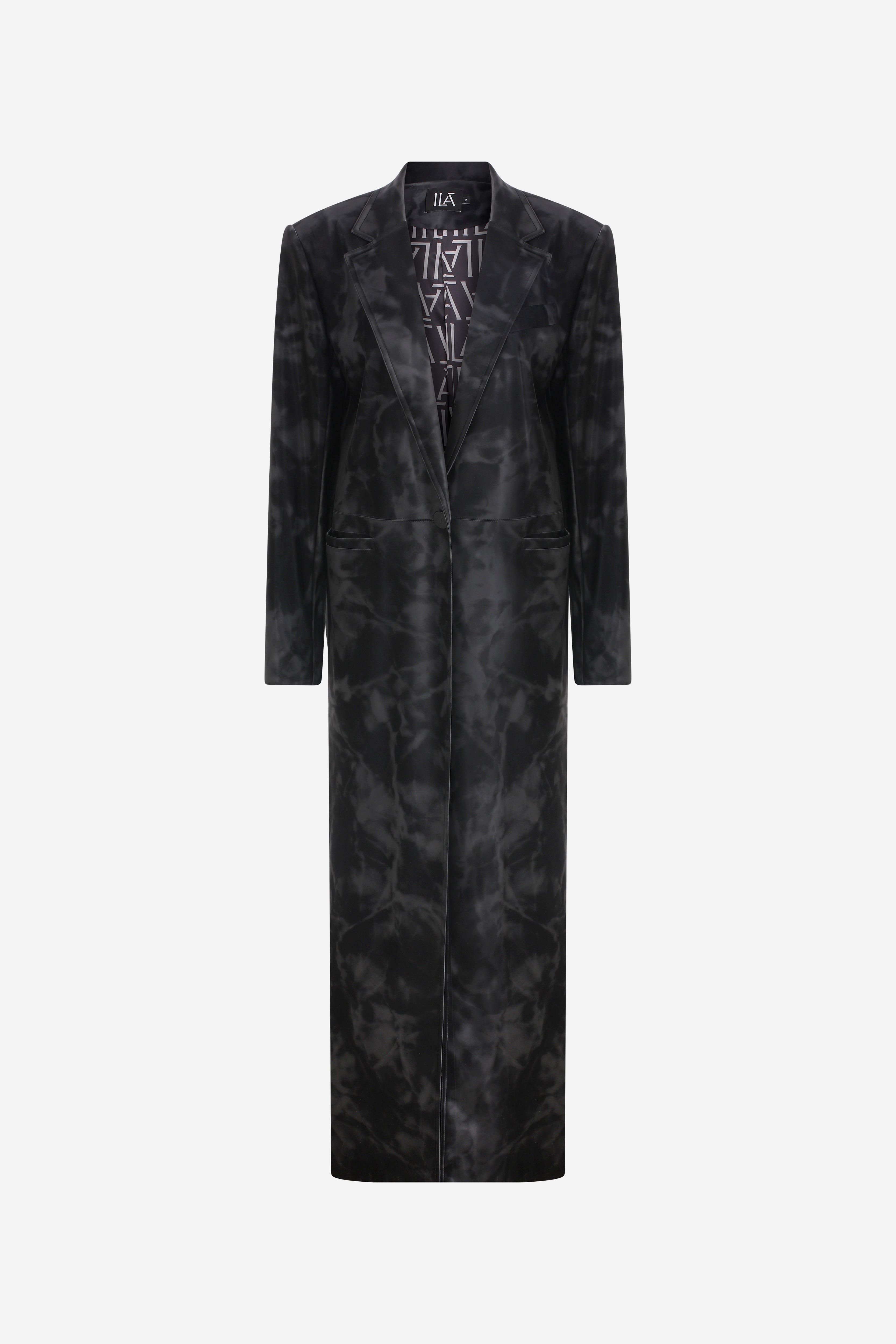 NINA -VEGAN LEATHER LONGCOAT