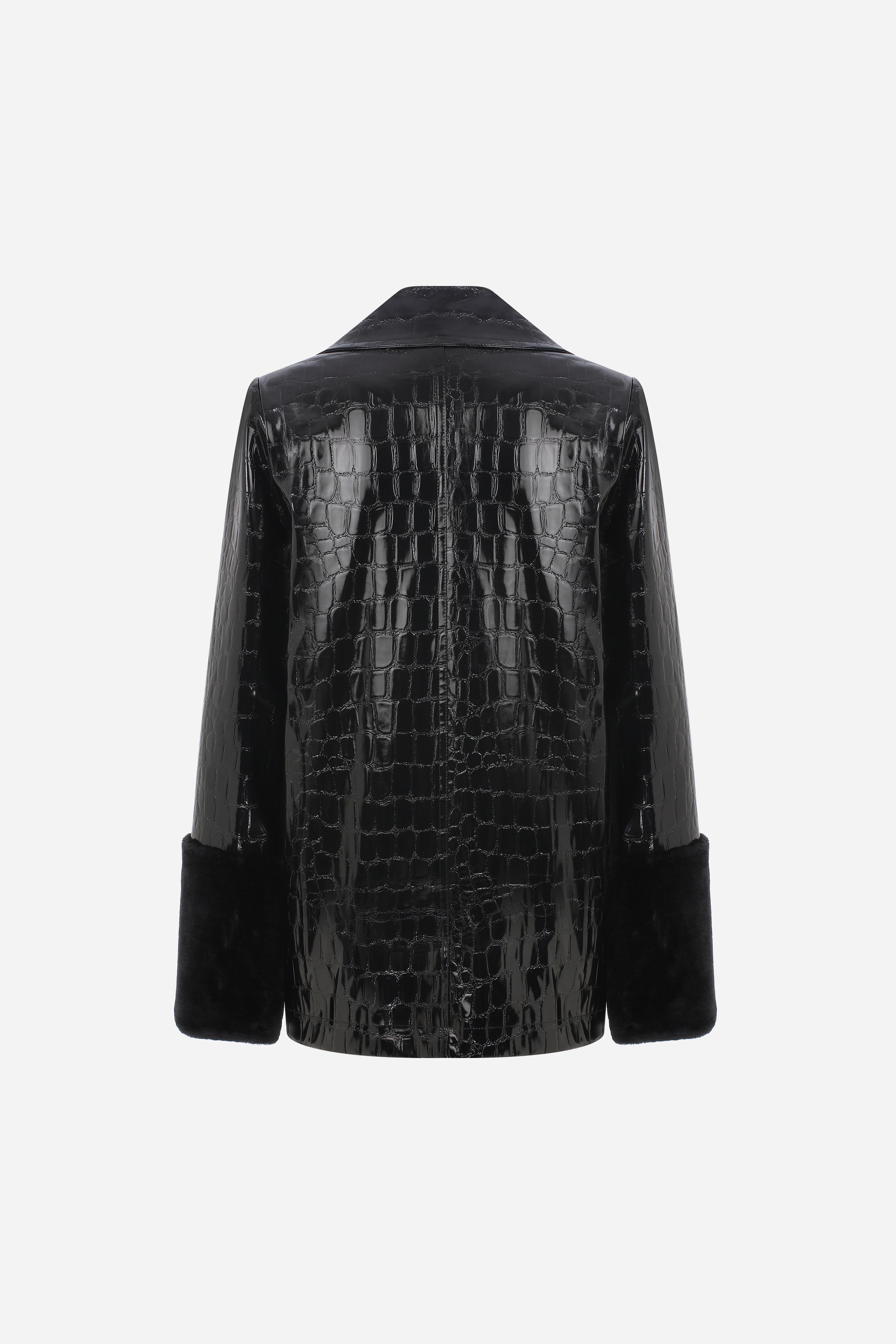 ROBERTA -VEGAN CROCO LEATHER JACKET