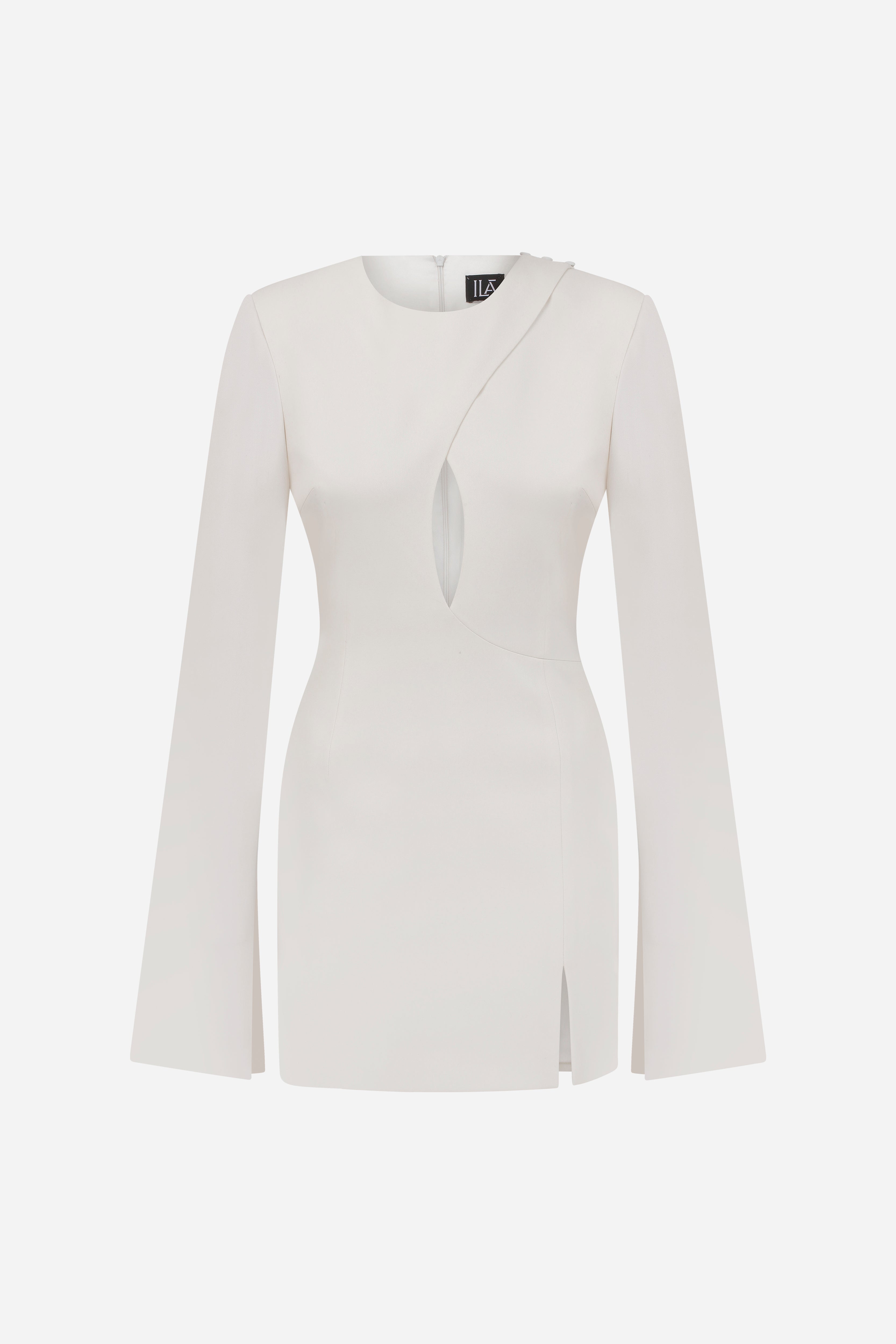 ARLO - LONG SLEEVE MINI DRESS WITH CUTOUT ON CHEST