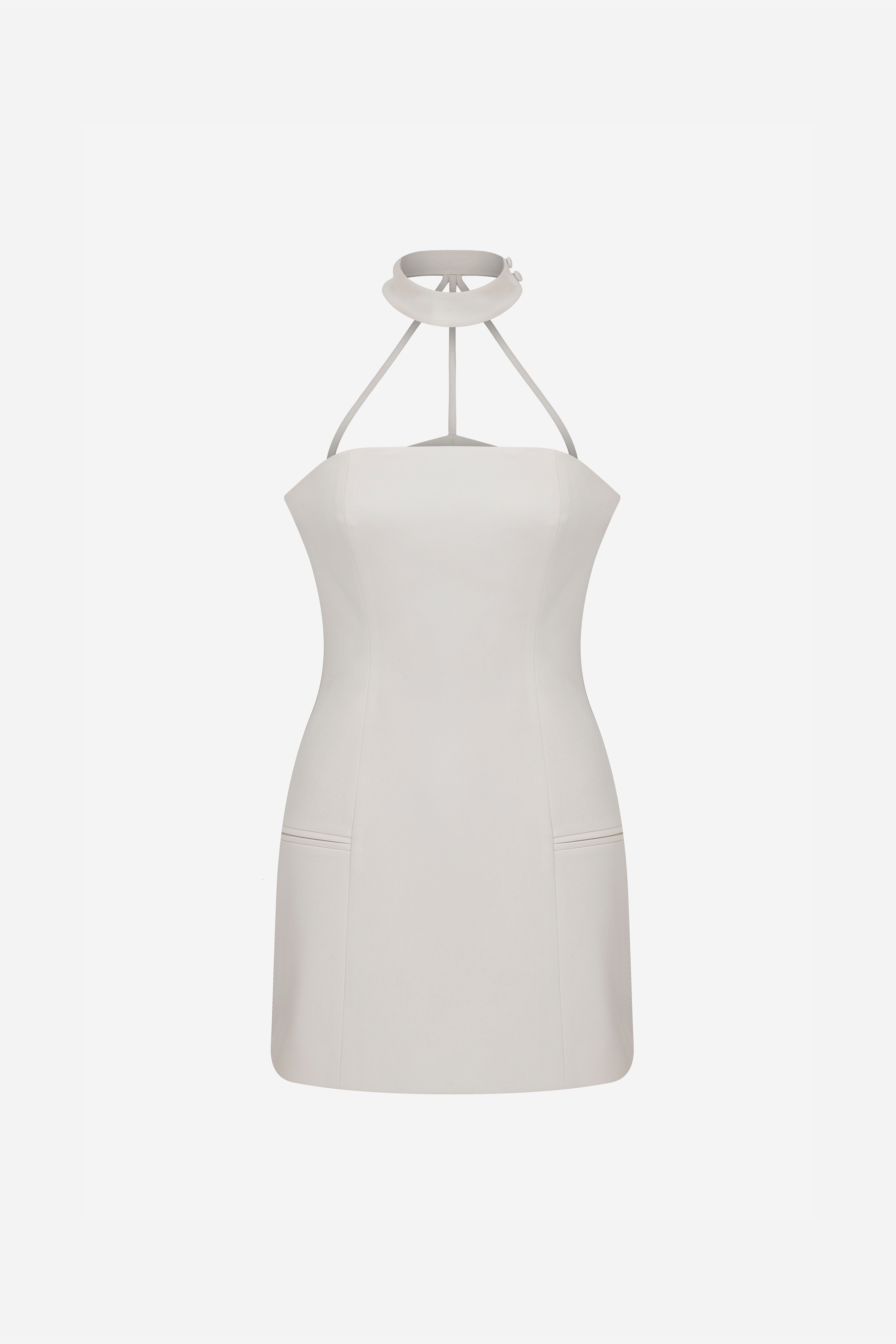 BONNIE - STRAPLESS MINI DRESS WITH CHOKER