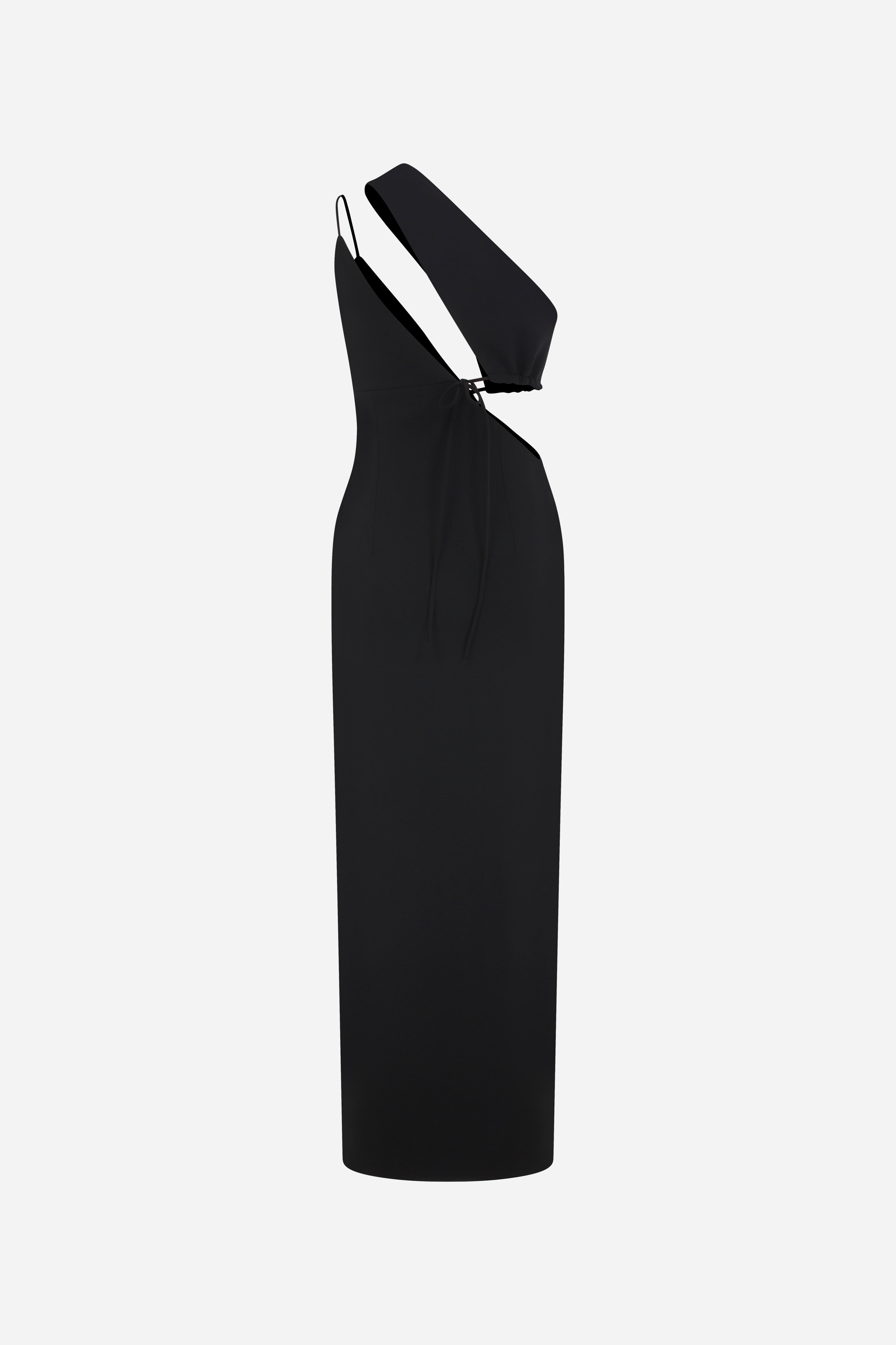 ELLA - ONE SHOULDER CUTOUT MIDI DRESS