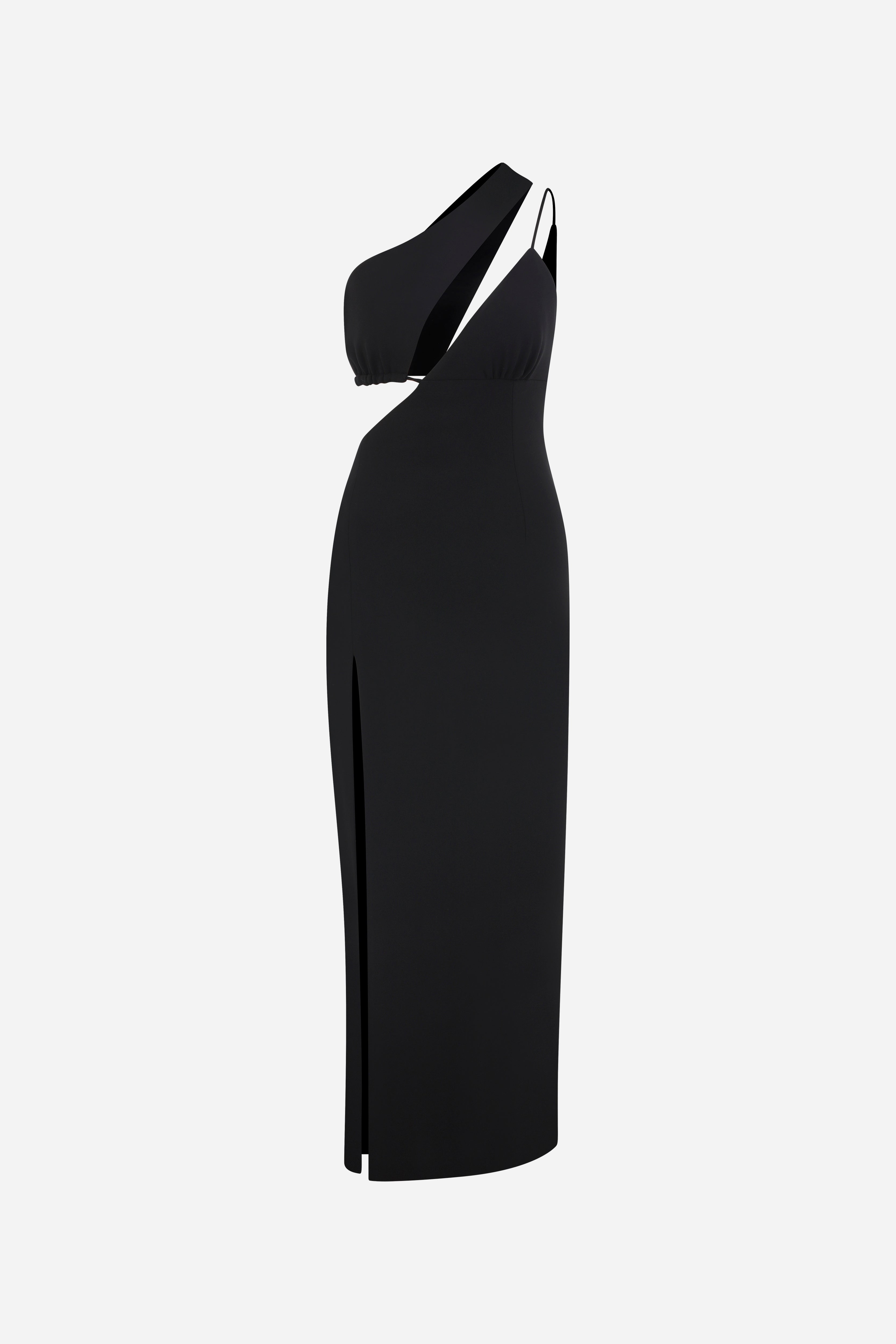 ELLA - ONE SHOULDER CUTOUT MIDI DRESS