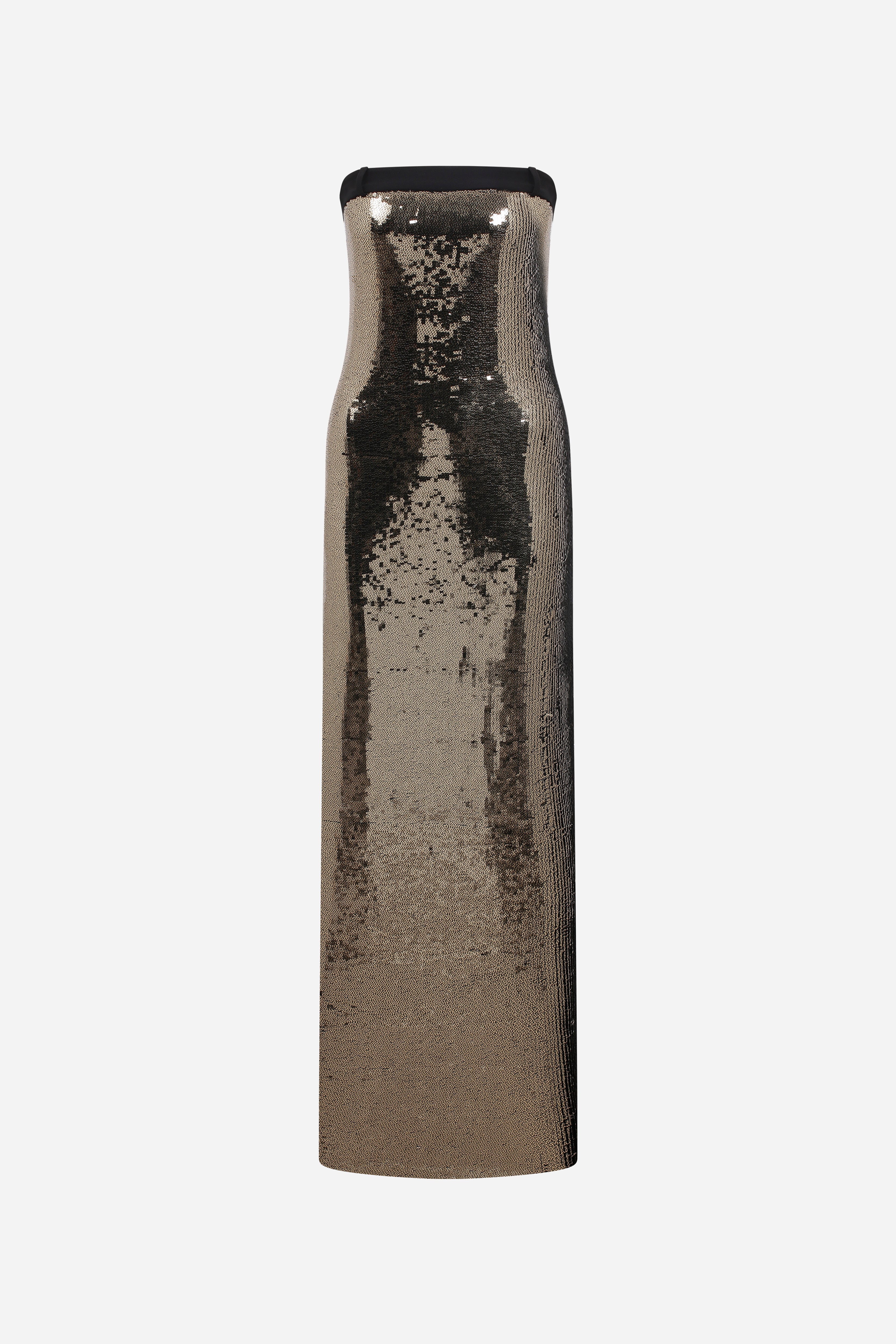 GLORIA - STRAPLESS SEQUIN MIDI DRESS