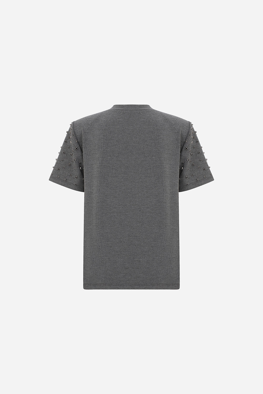Arina - Embellished Tshirt With Shoulder Pads