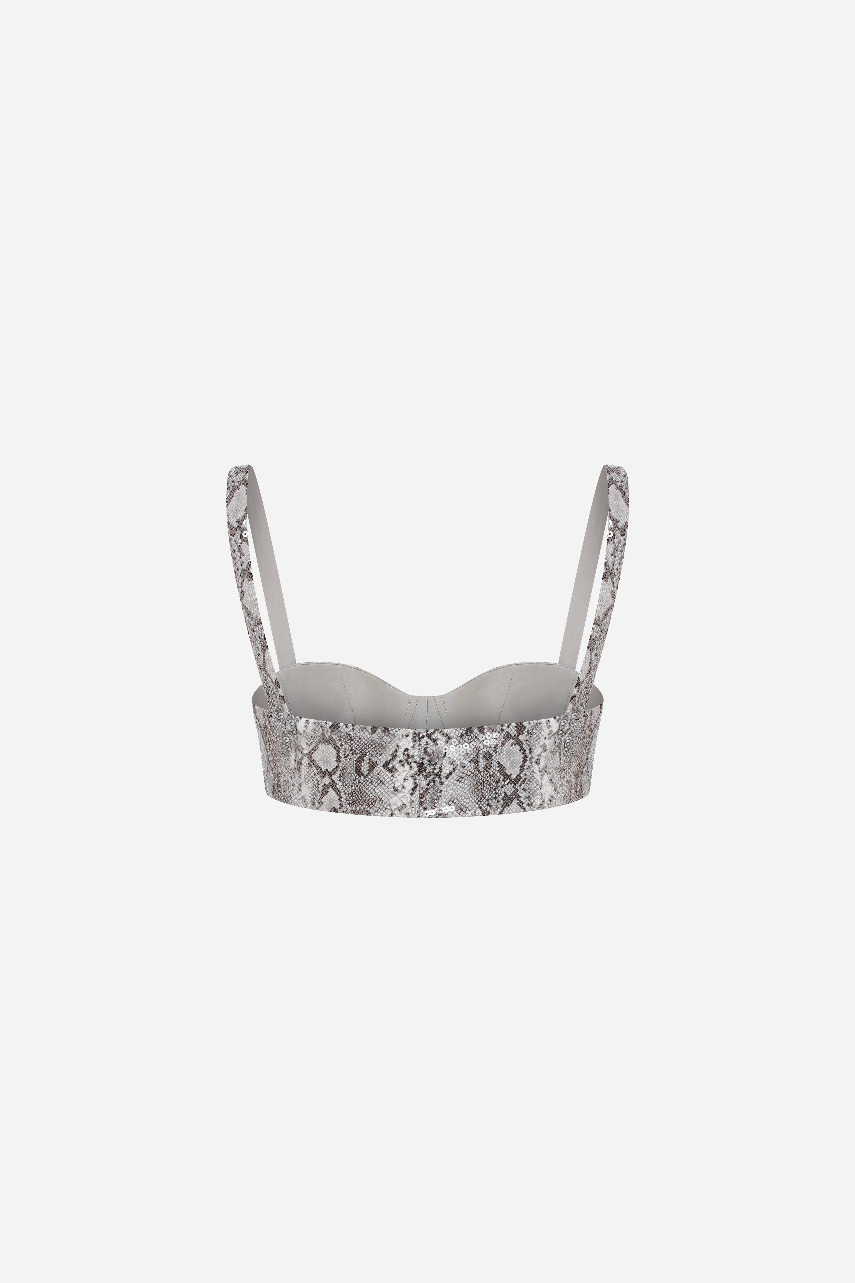 PARTON -SNAKESKIN SEQUIN BRA