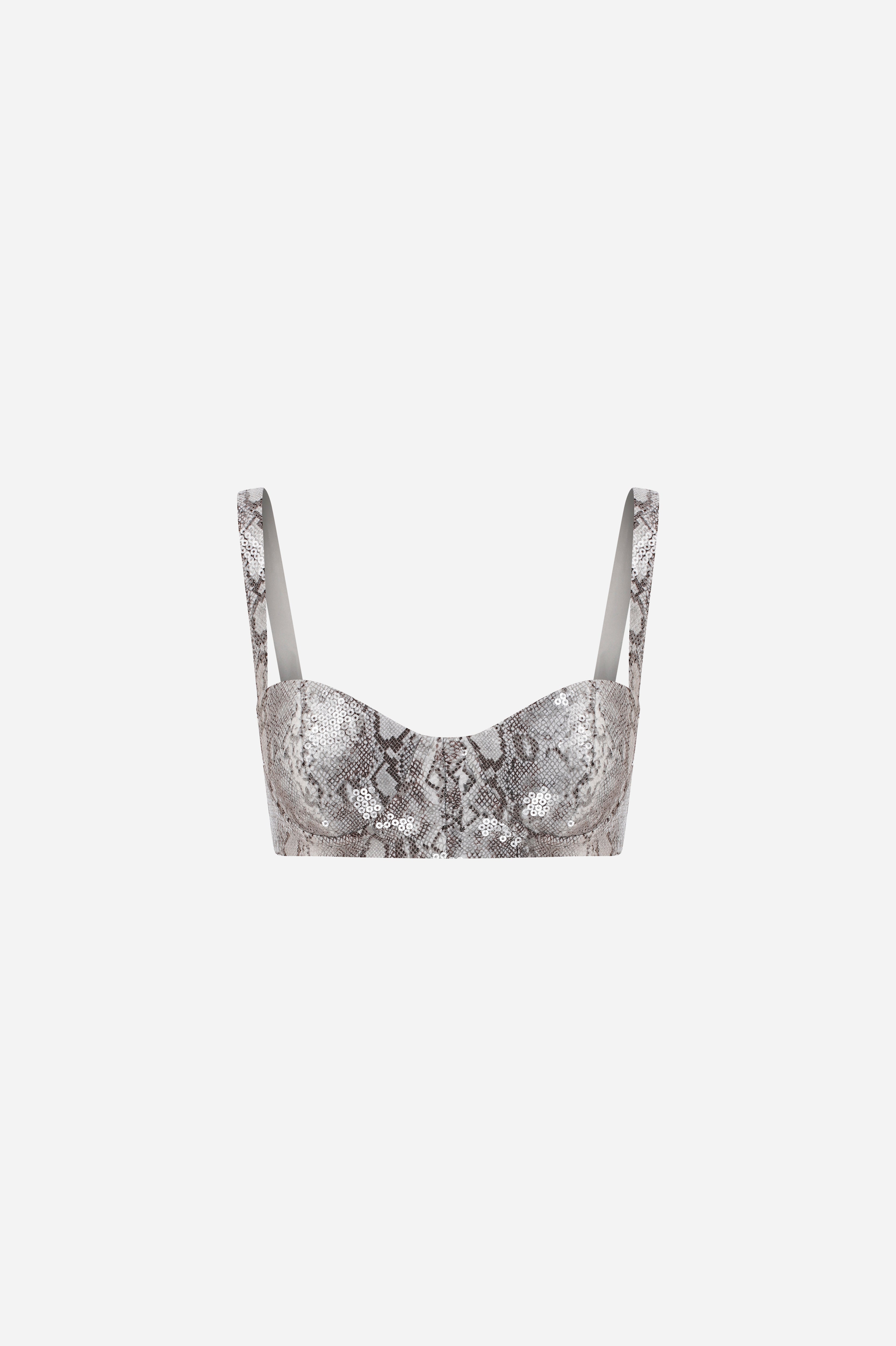 PARTON -SNAKESKIN SEQUIN BRA