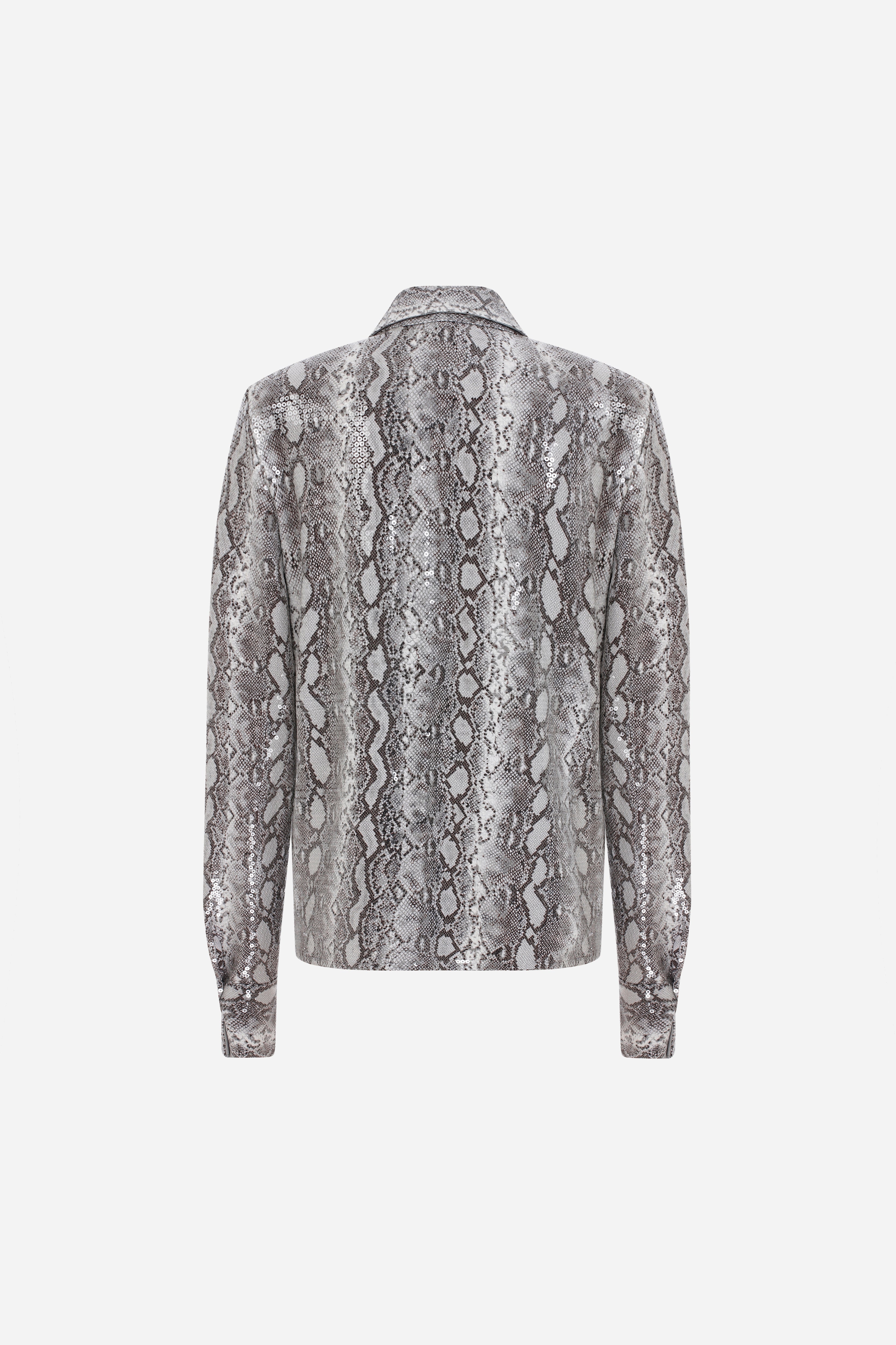 PARTON - SNAKESKIN SEQUIN SHIRT