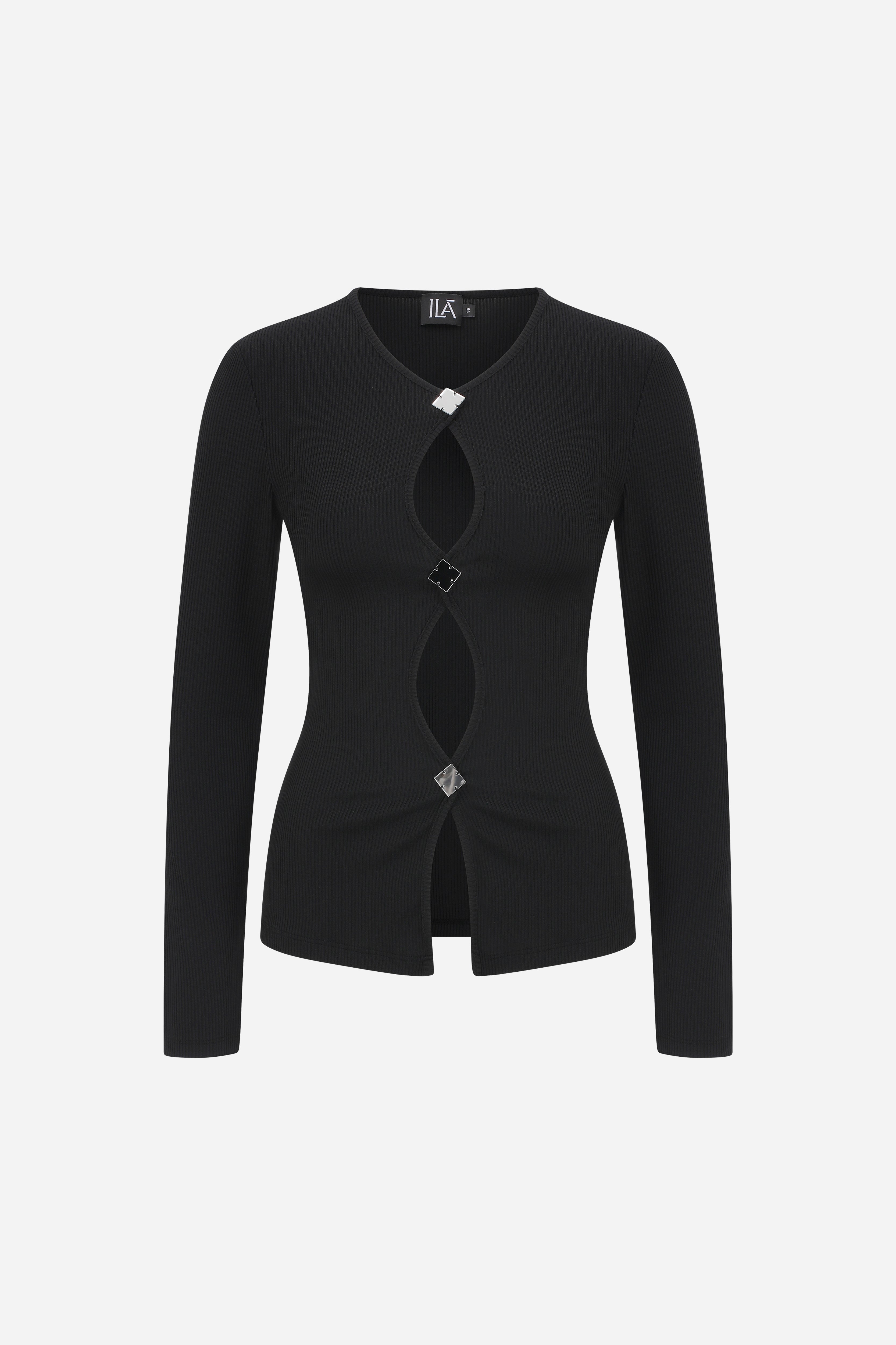 Thelma - Cut-out Top With Hand Stitched Mirror Details