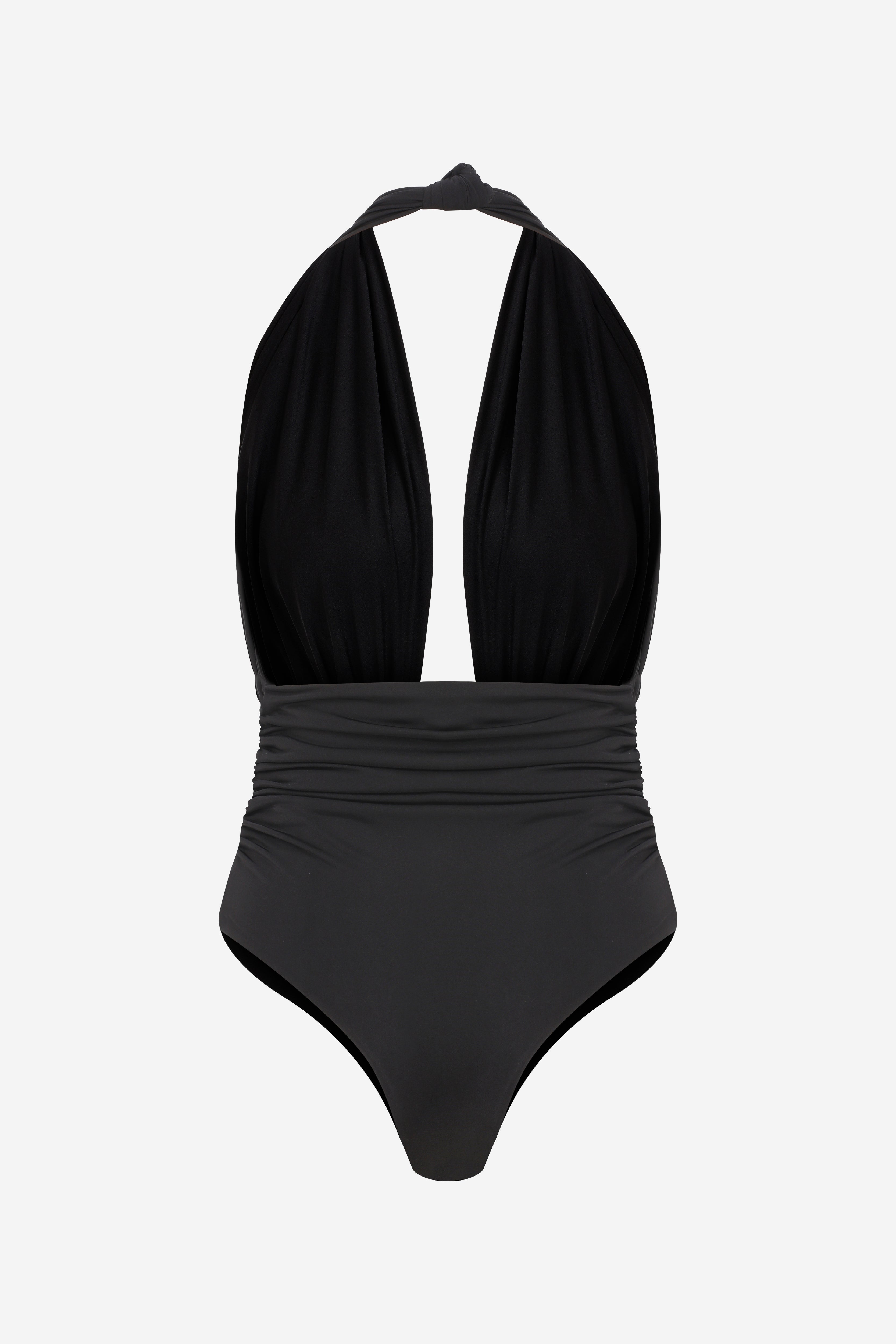 TRACY - JERSEY BODY WITH CUTOUT DETAILS in BLACK