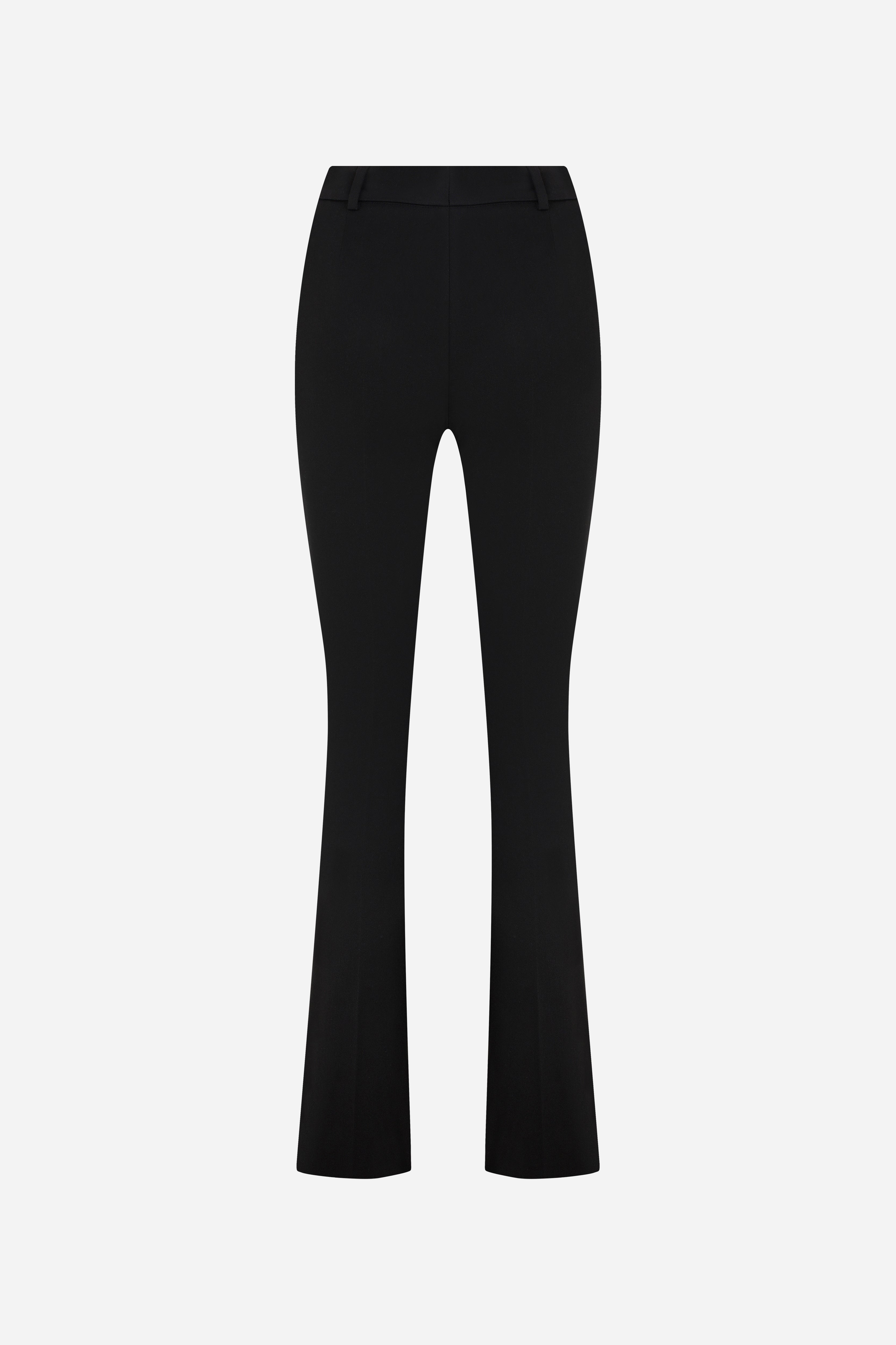 Linda - Low Waist Trousers With Front Slit