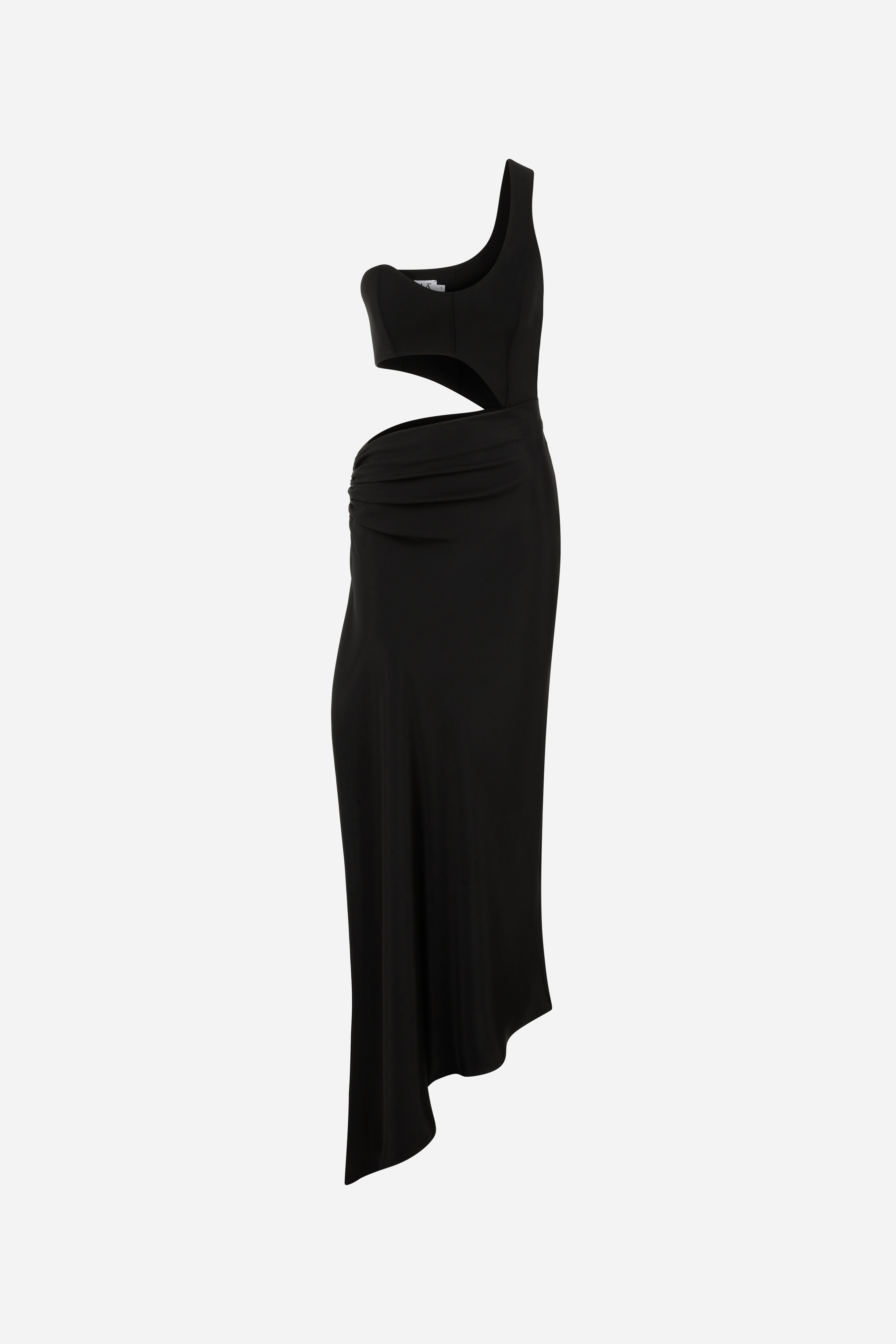 Helen - Corsetry Inspired One-Shoulder Midi Dress