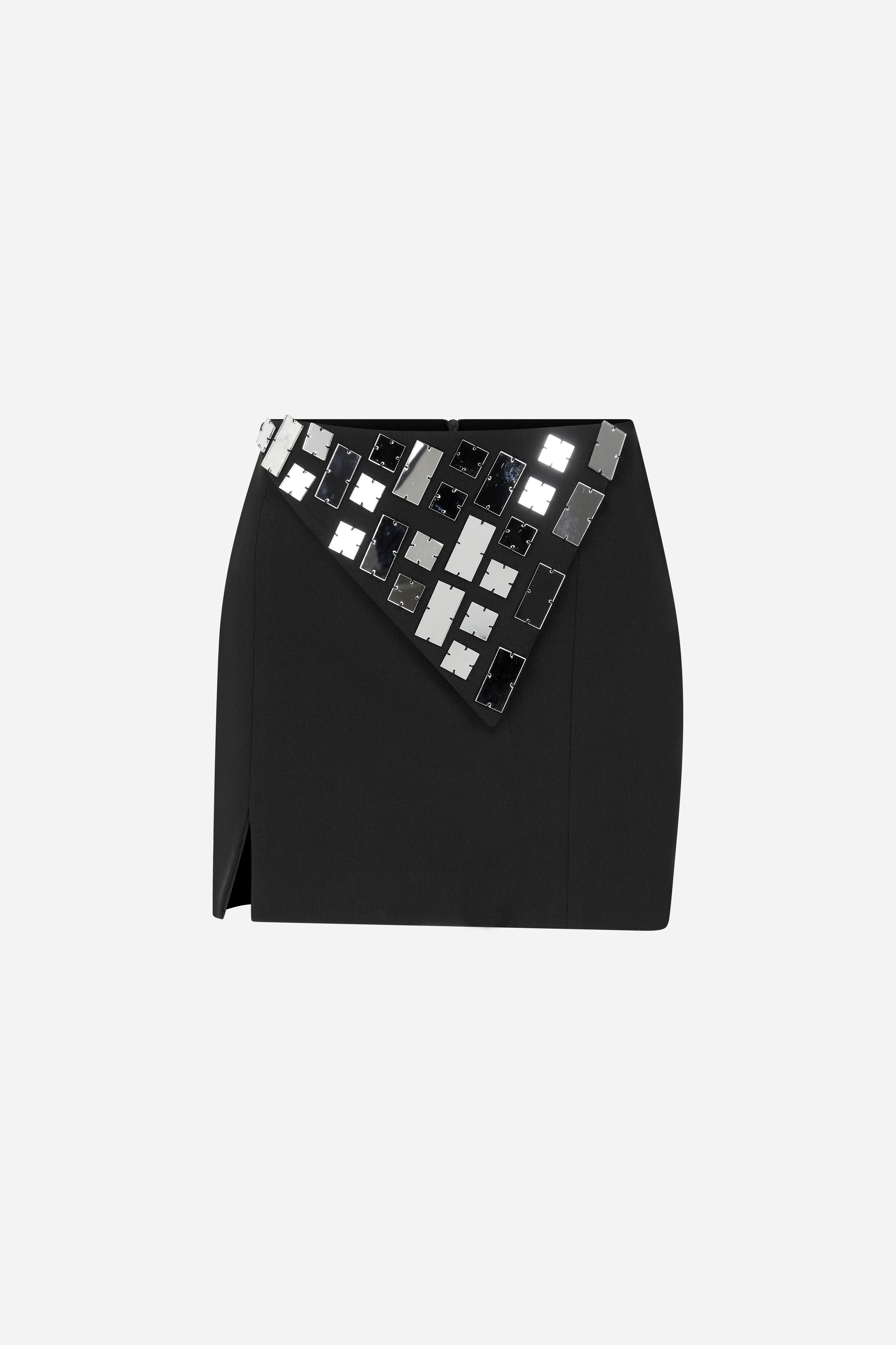 Pearl- Mini Skirt With Mirror Details