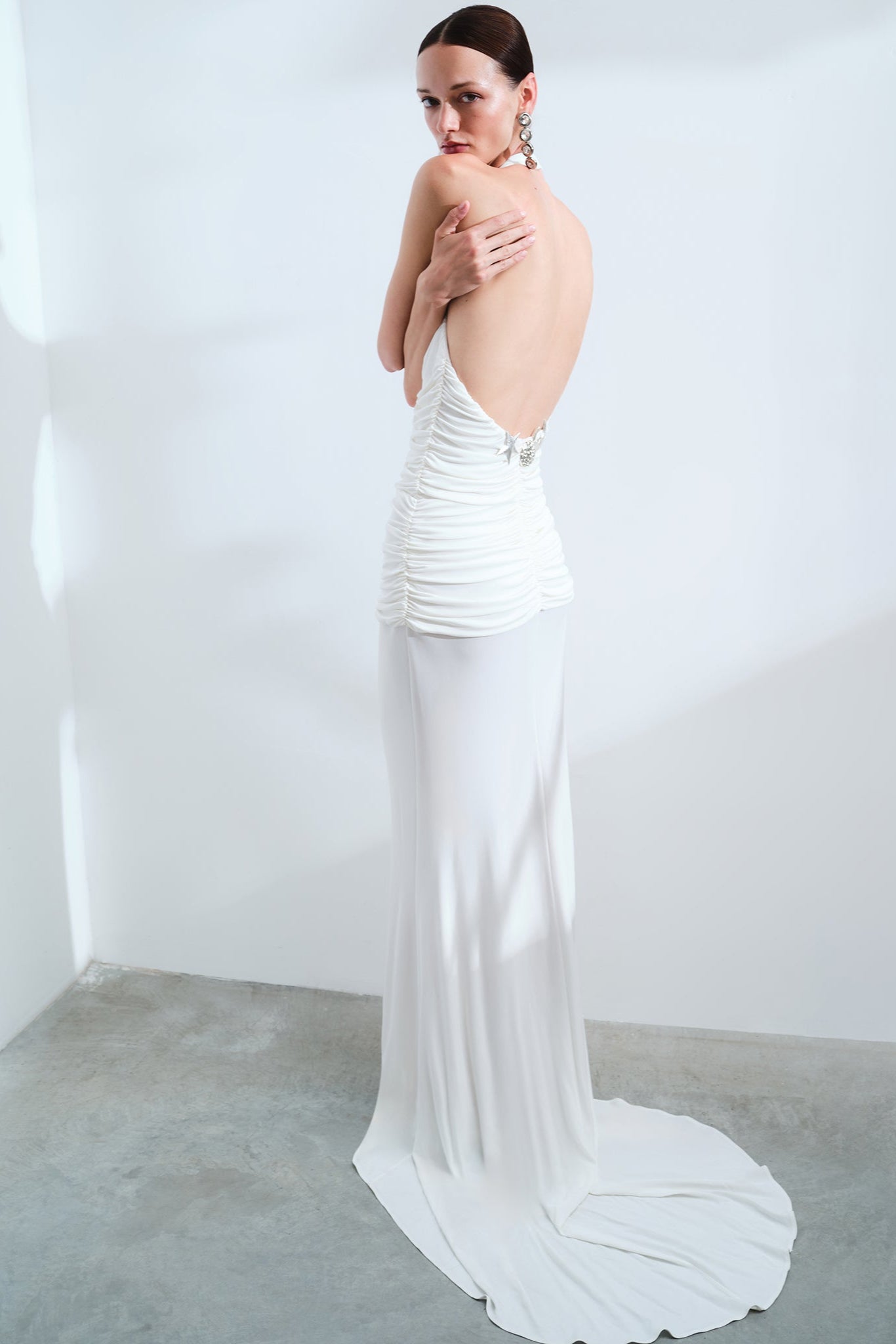 Gloria - Back Detailed Jersey Maxi Dress