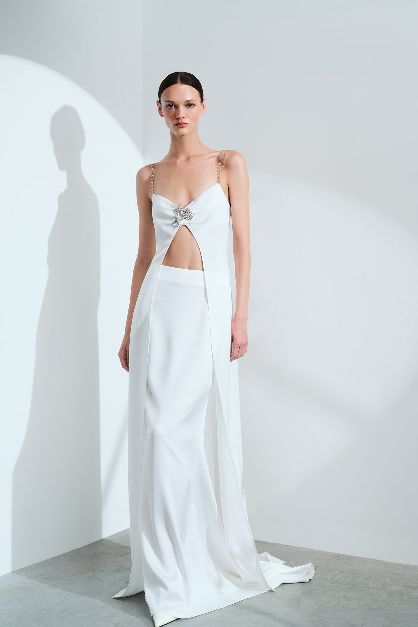 Suri - Satin Assymetrical Crop Blouse