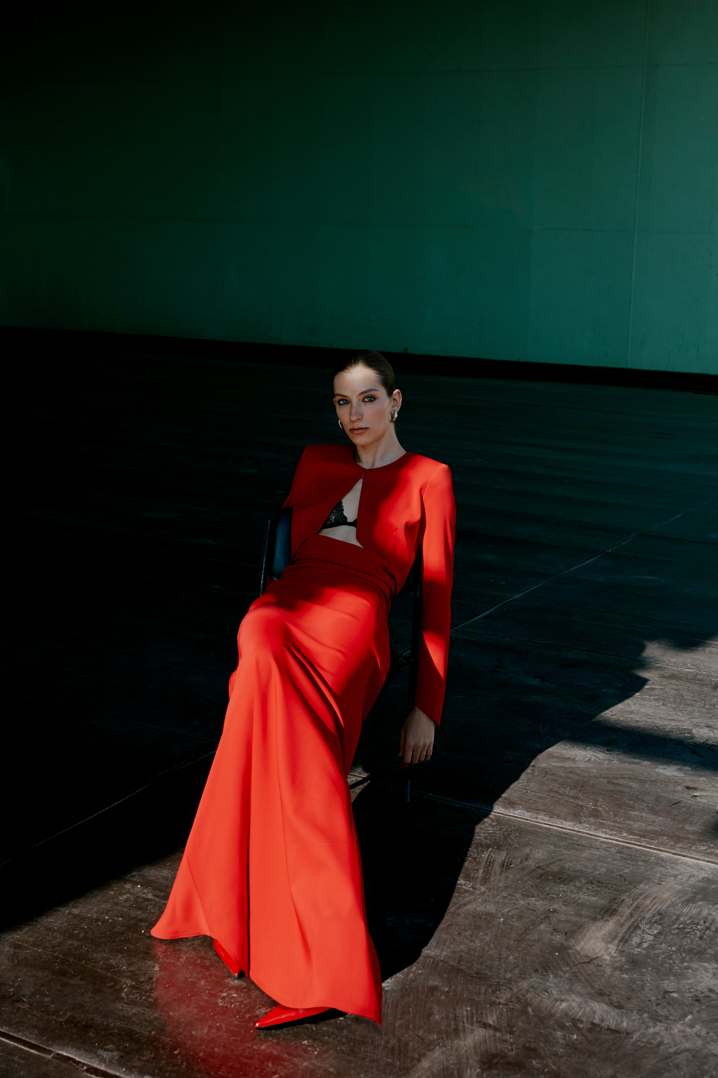 July - Cowl Detailed Long Sleeve Maxi Dress