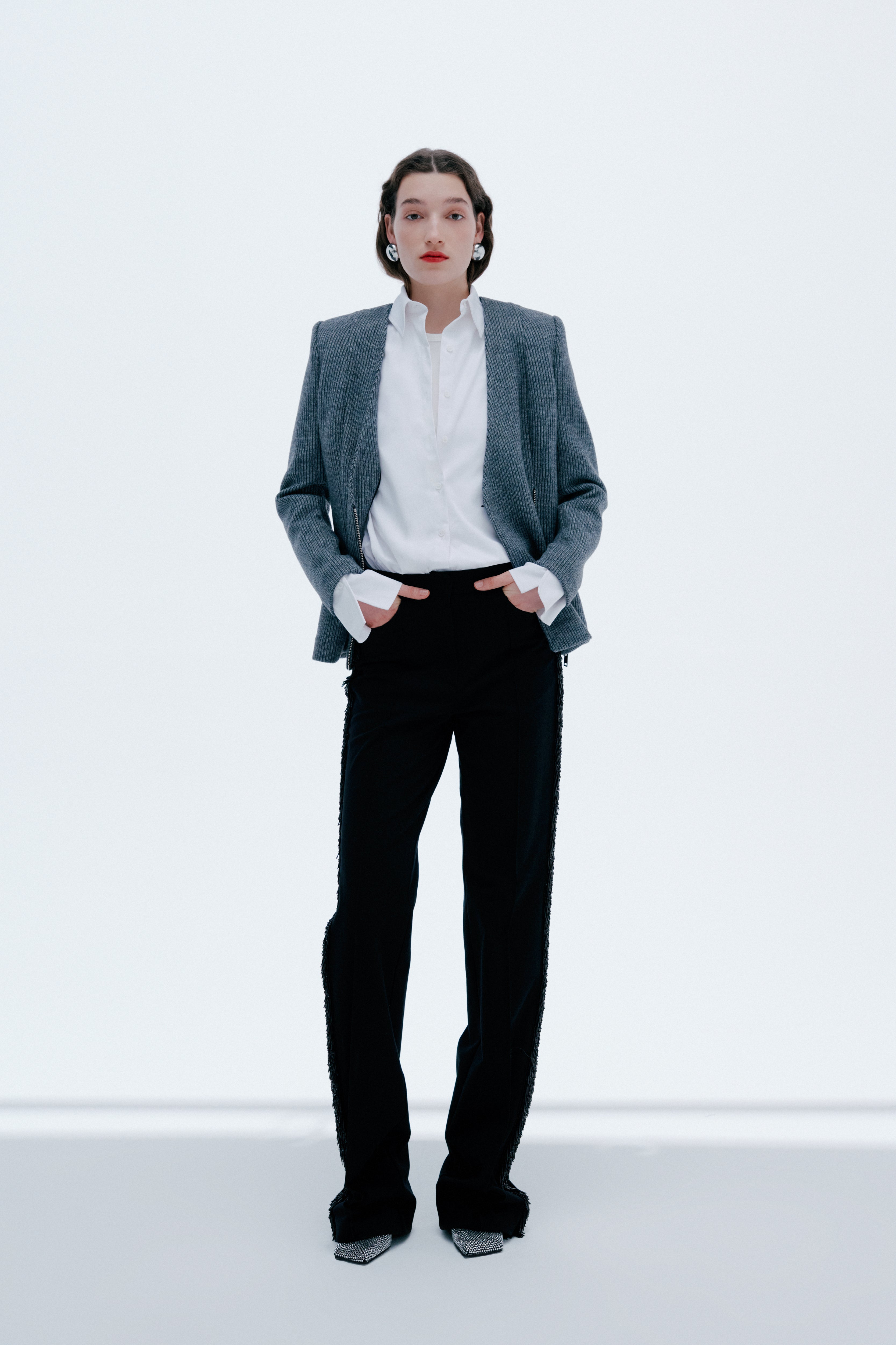 Elena - Knitted Wool Blend Blazer
