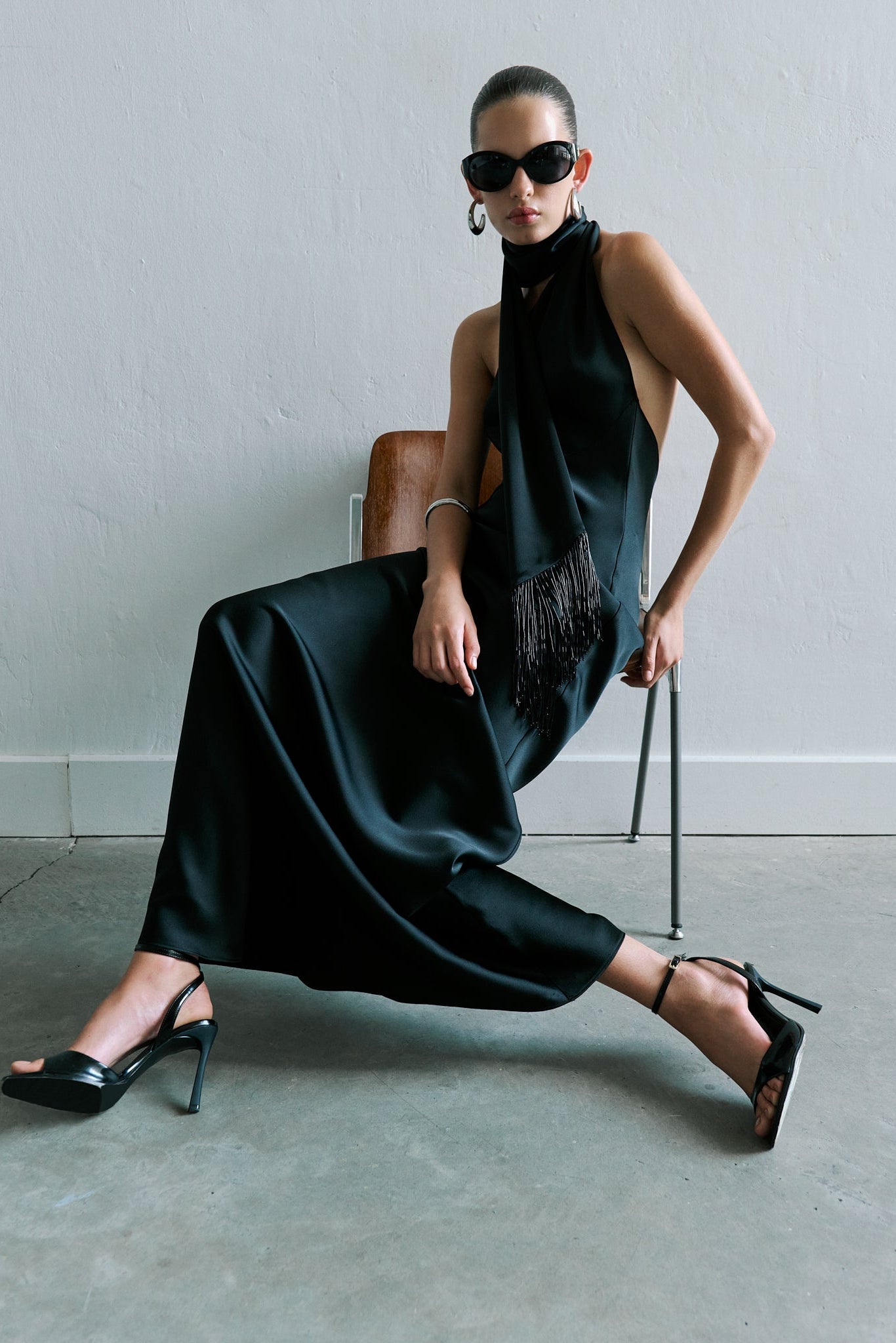Brice - One Shoulder Satin Maxi Dress