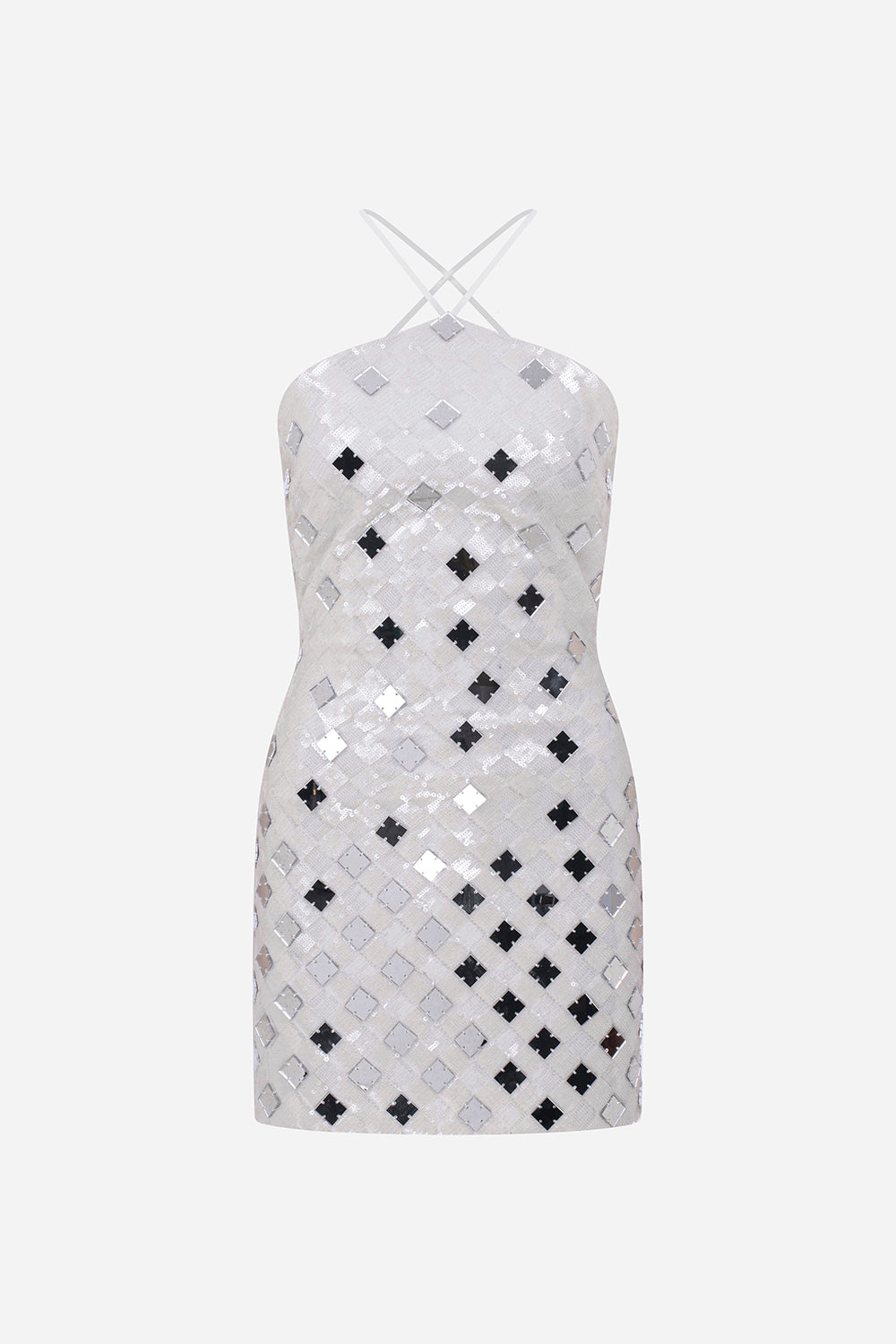 Lilian - Mini Sequin Dress With Hand Stitched Mirrors
