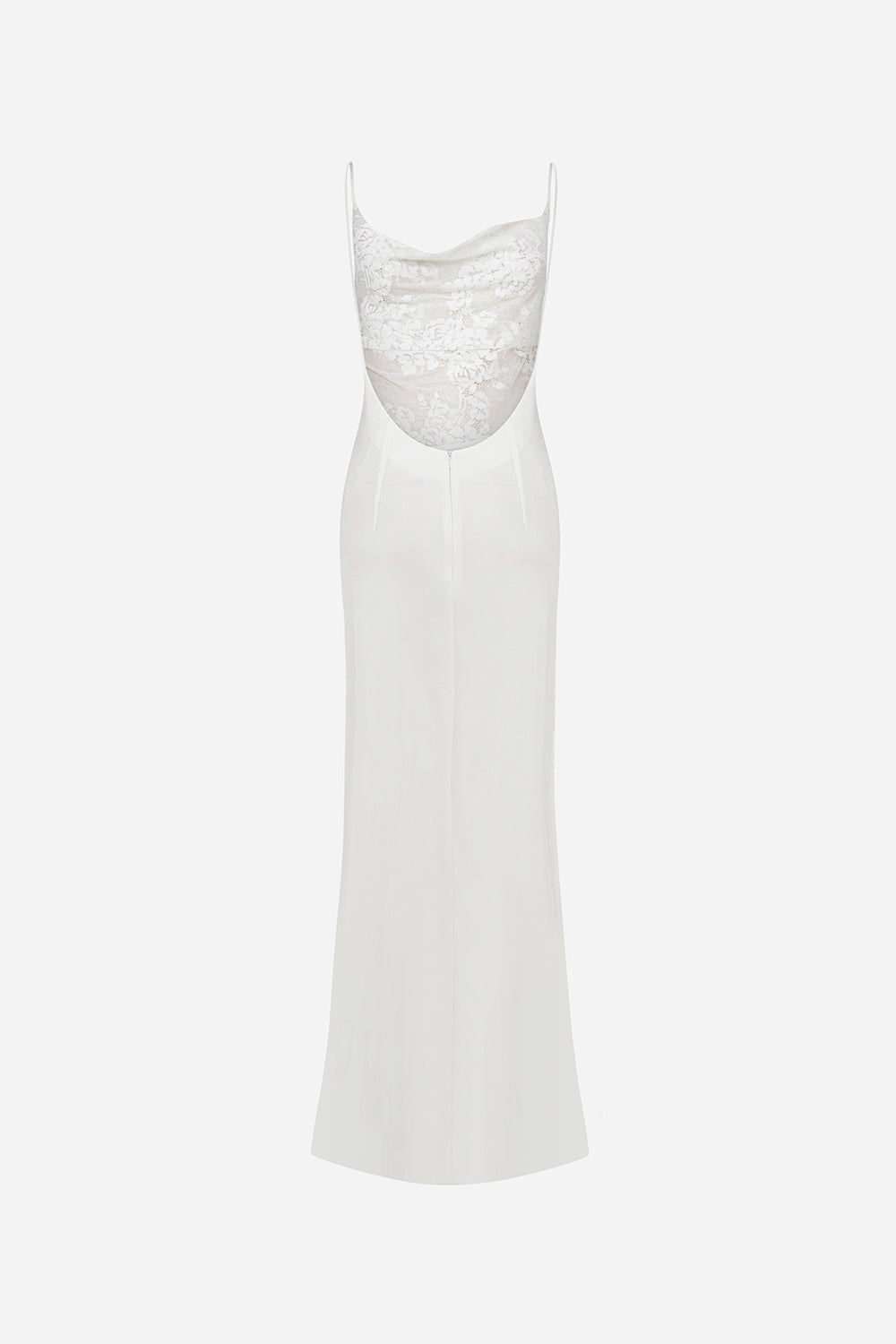 Brittany - Satin And Lace Mixed Bias Cut Maxi Dress