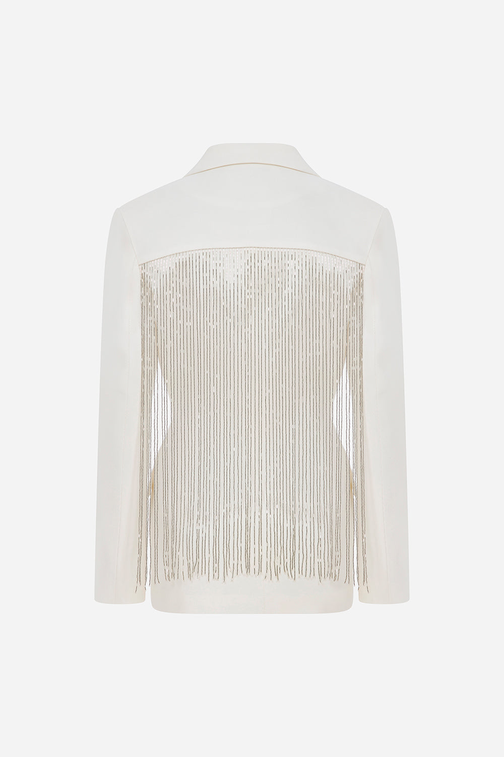 Shania - Beaded Fringe Detailed Tailored Blazer