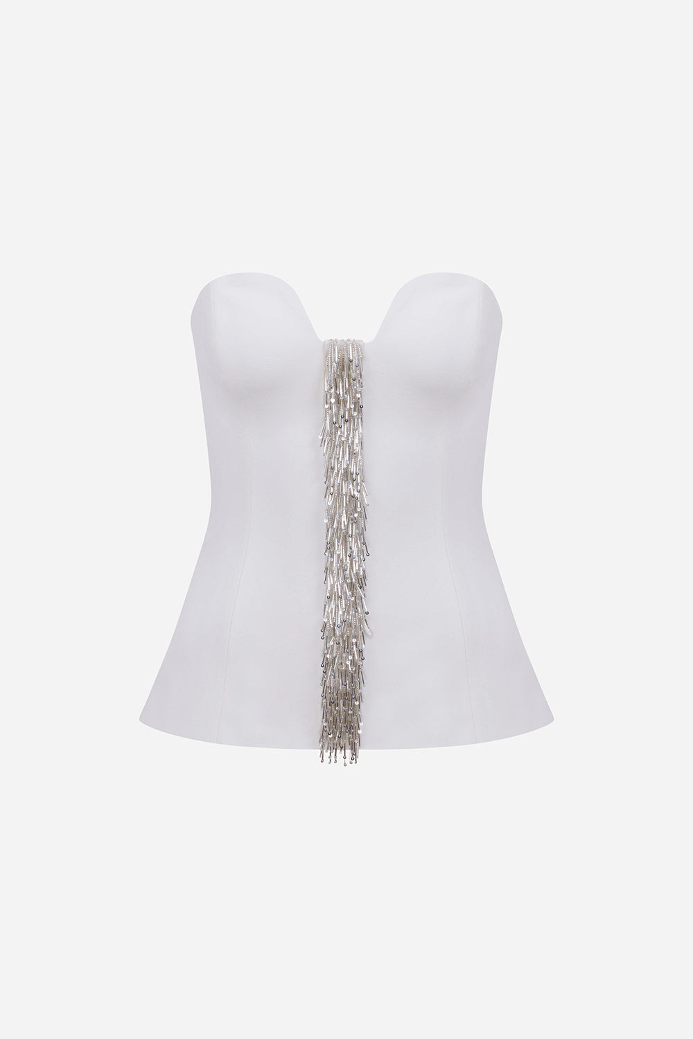 Claire - Corset Top with Beaded Fringe Detail