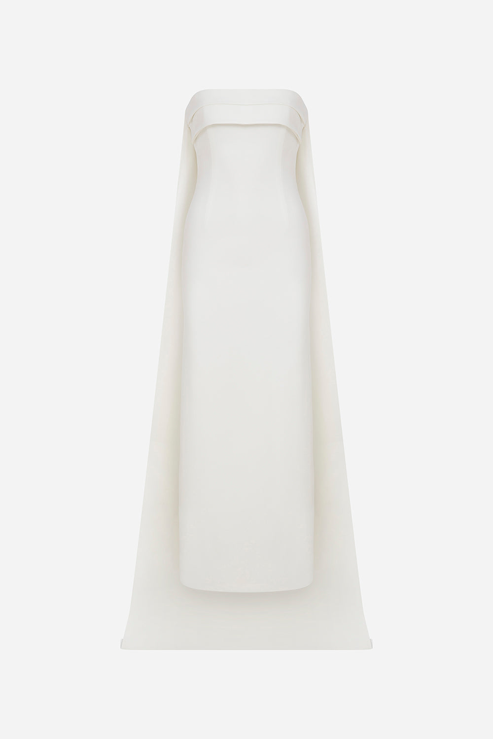 Arielle - Strapless Midi Dress With Long Train On The Back