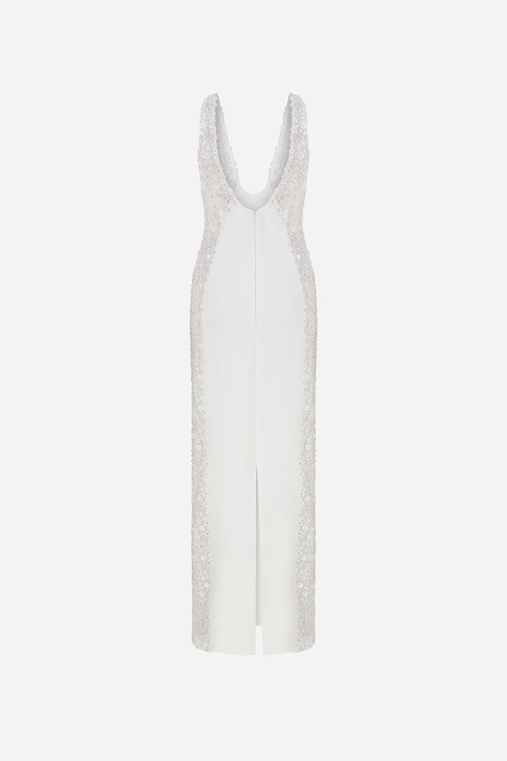 Claudia - V Neck Maxi Dress With Sequin Detailed On The Sides