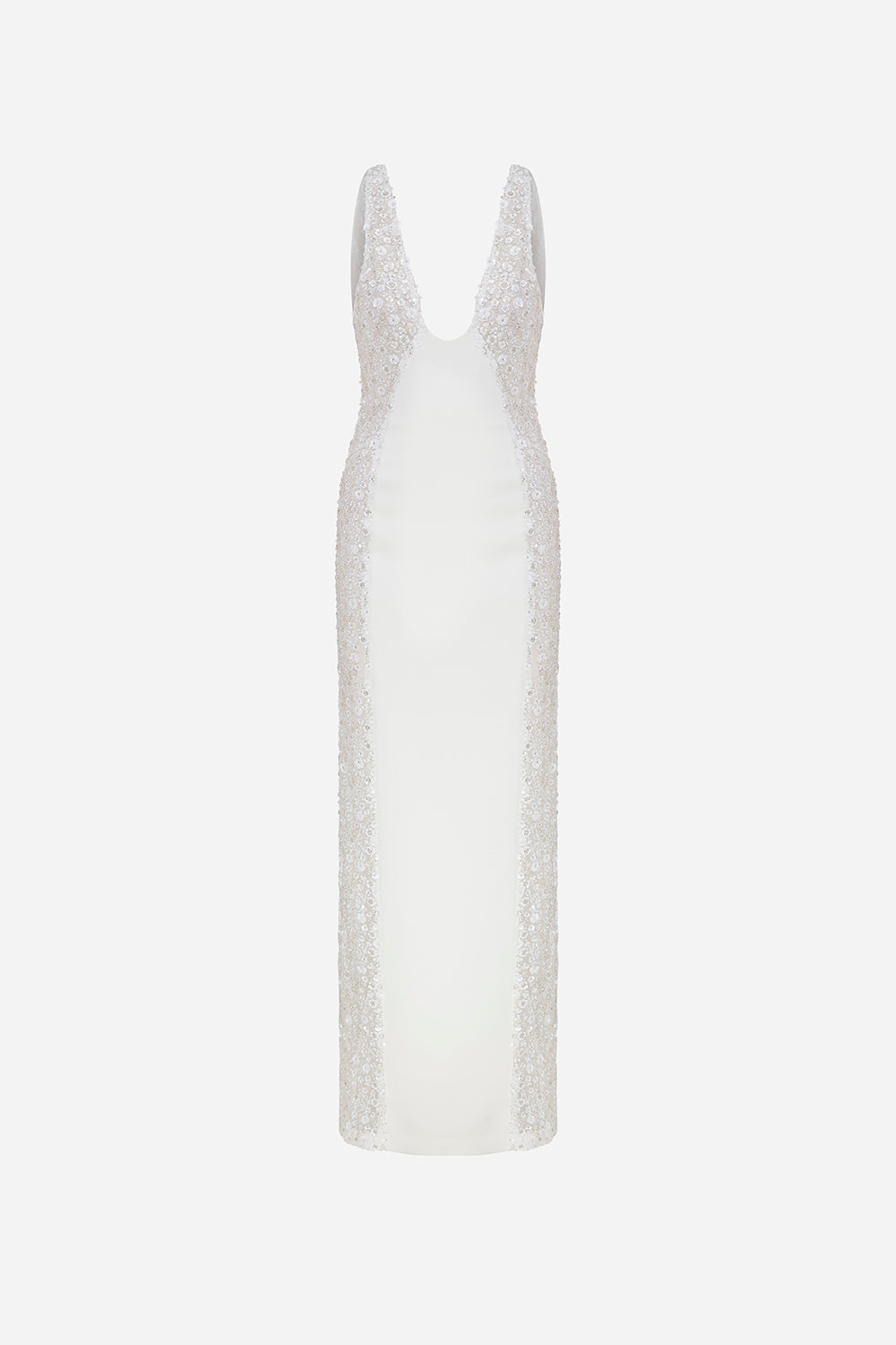 Claudia - V Neck Maxi Dress With Sequin Detailed On The Sides