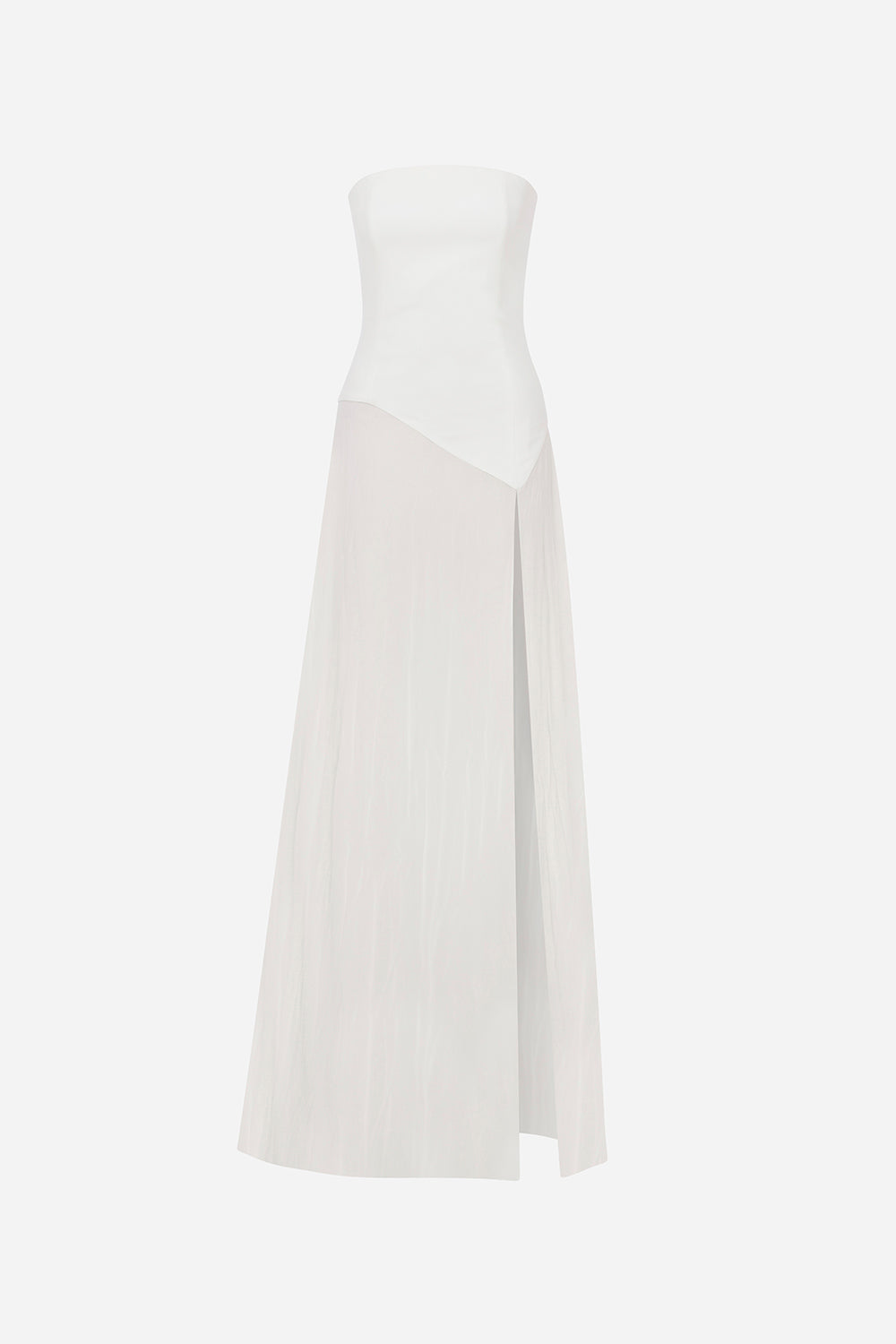 Christina - Strapless Maxi Dress With Crushed Chiffon Detailed Skirt