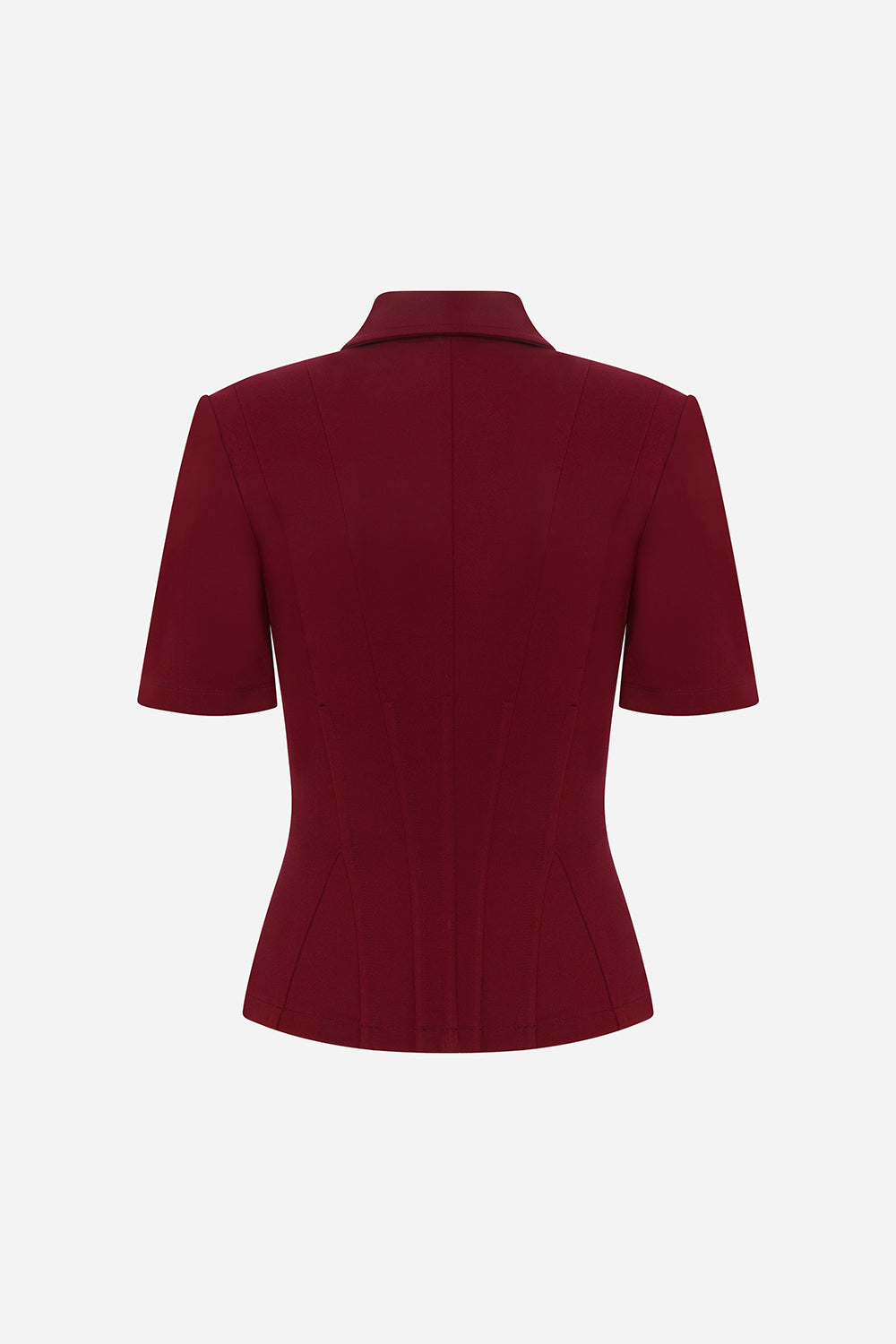 Kate - Polo Neck Corset Detailed T-Shirt