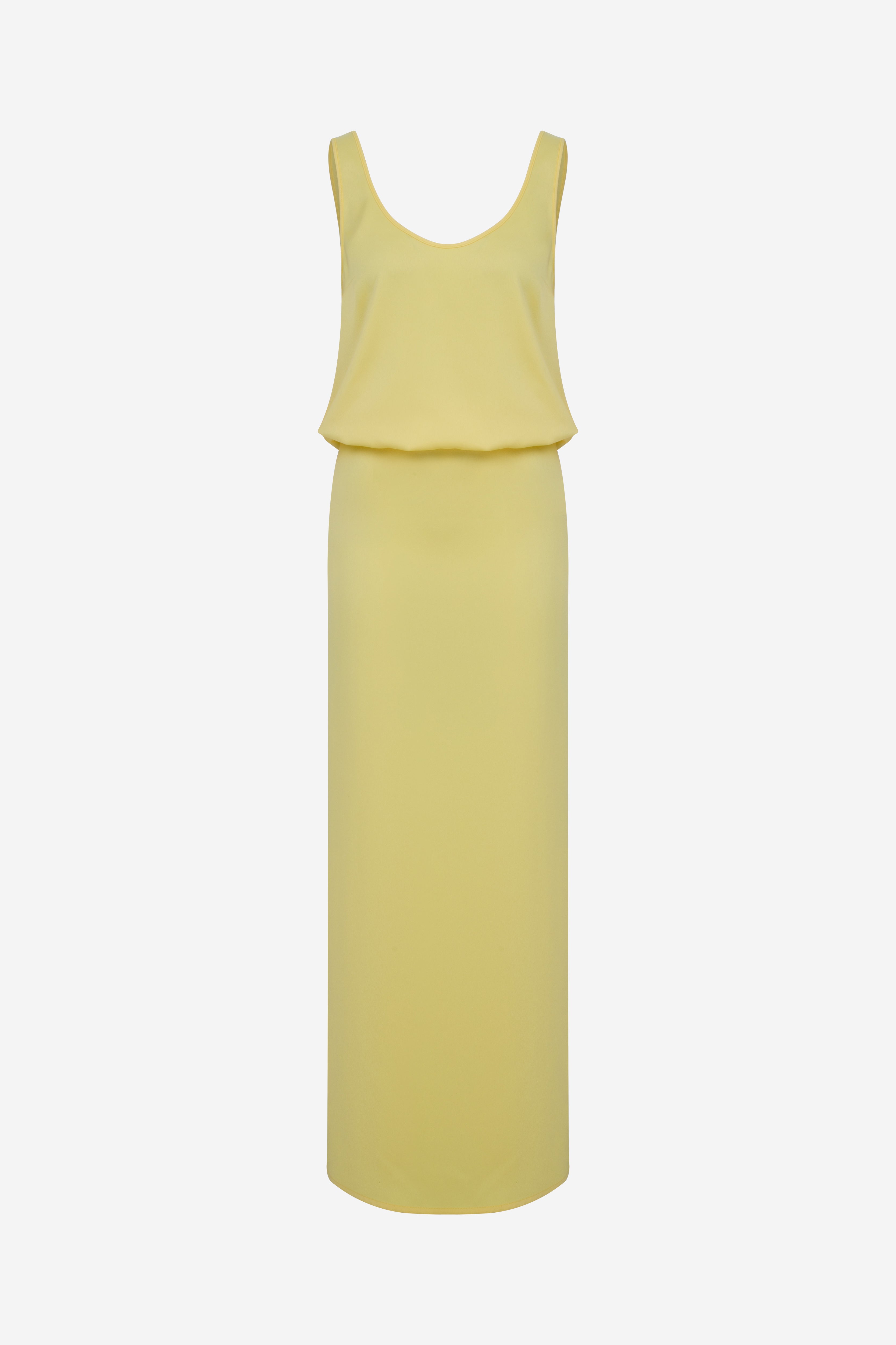Hilda - U Neck Satin Maxi Dress
