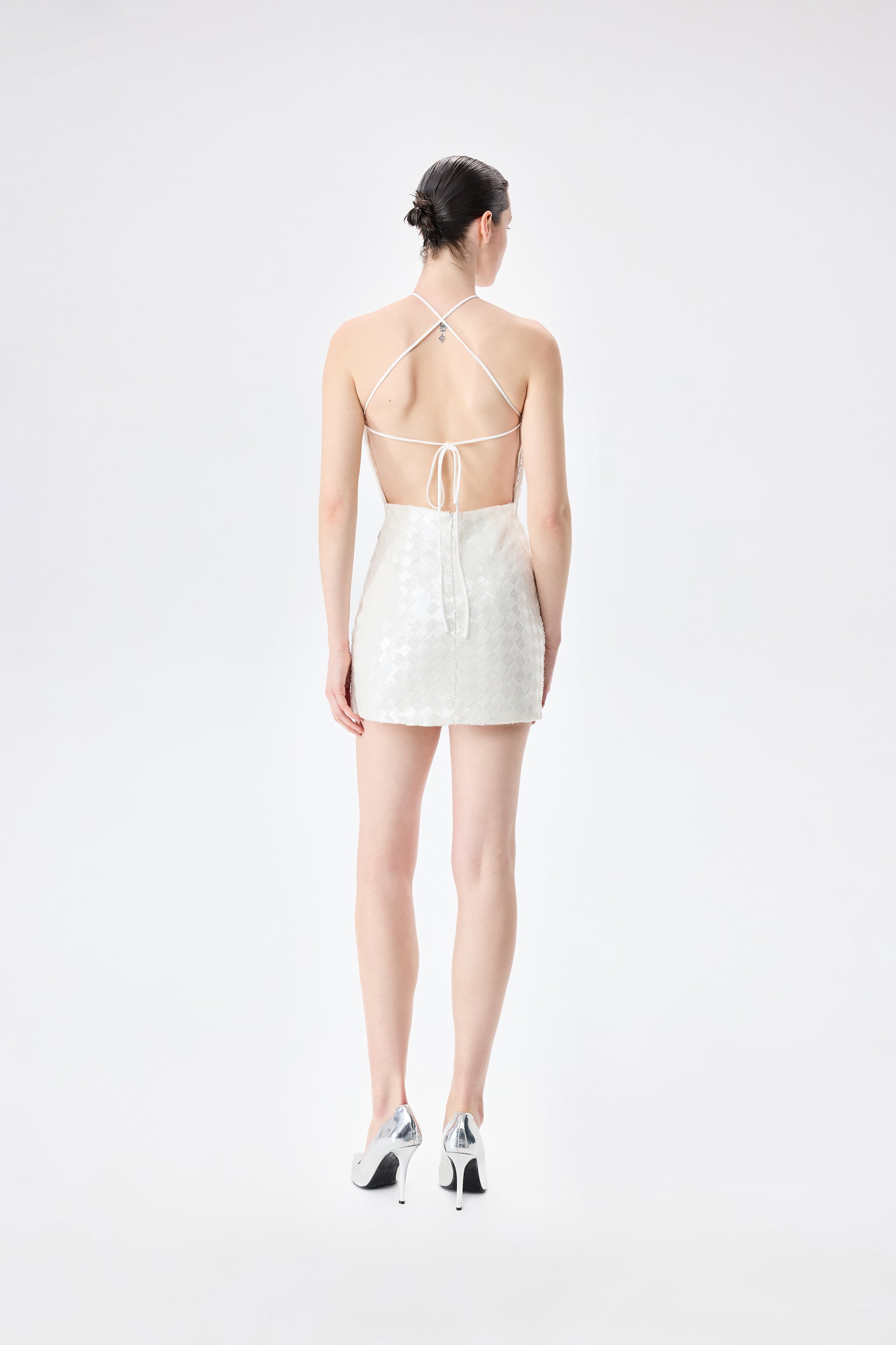 Lilian - Mini Sequin Dress With Hand Stitched Mirrors