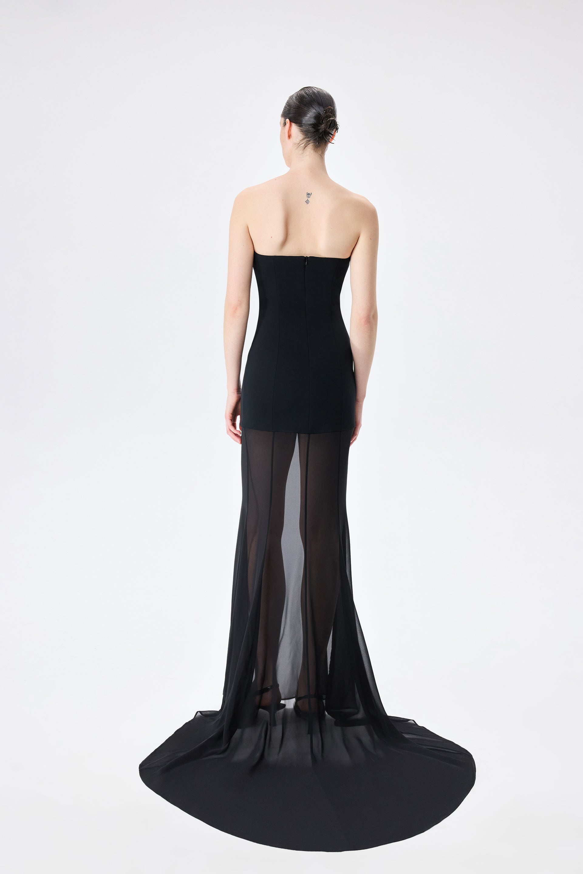 Isabel - Strapless Chiffon Maxi Dress