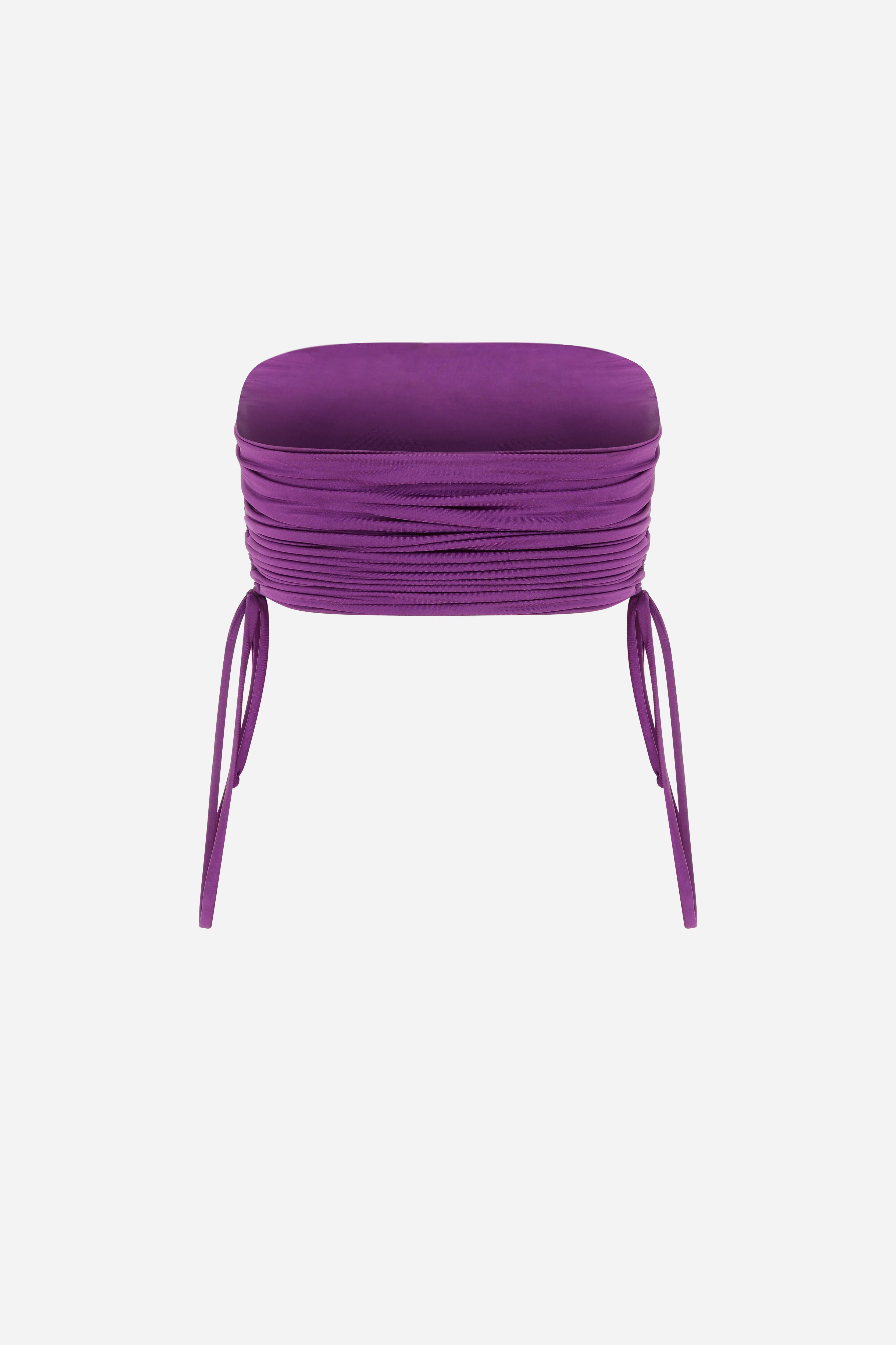 SARITA - Jersey strapless top in purple