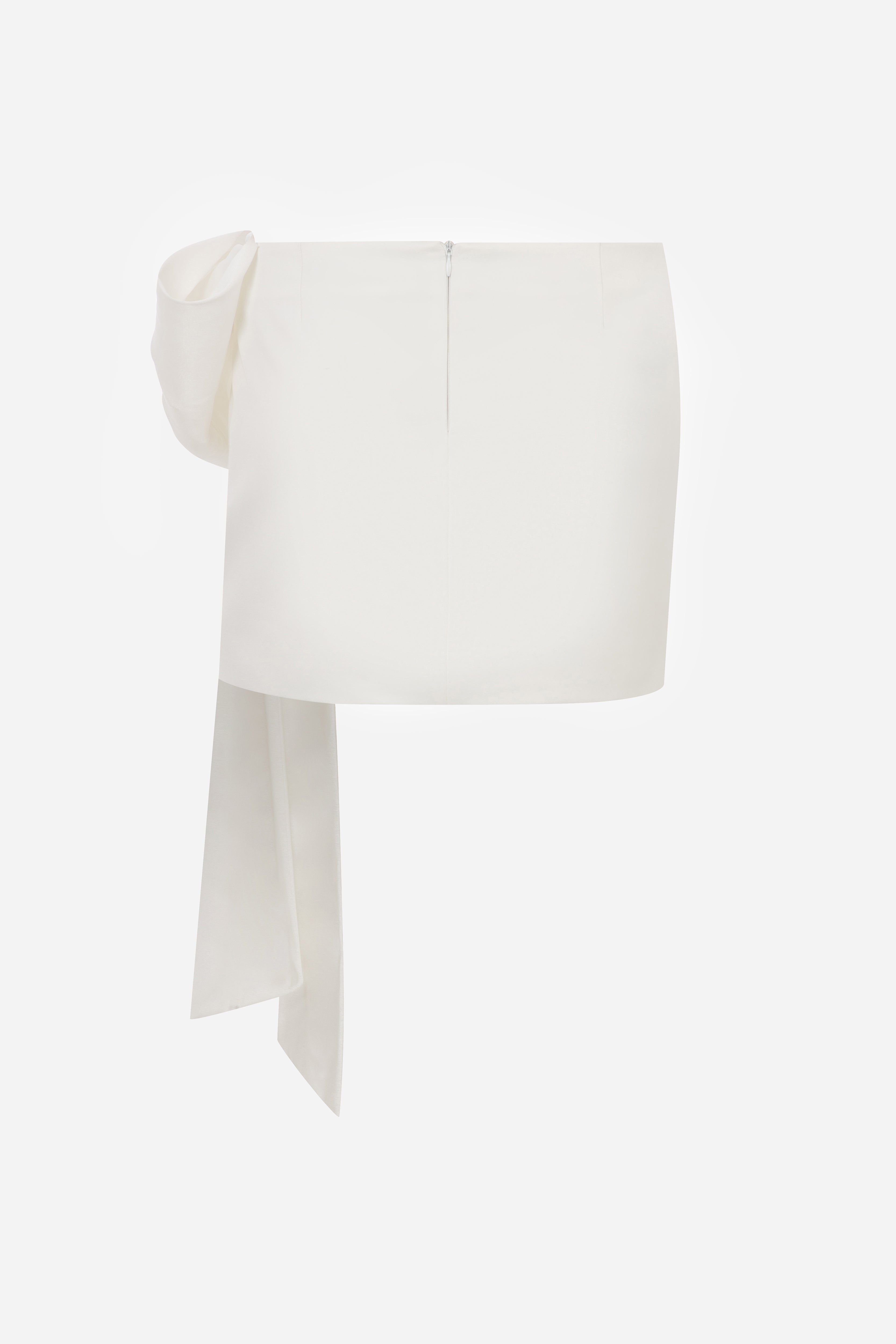 Ode - Bow Detailed Satin Mini Skirt