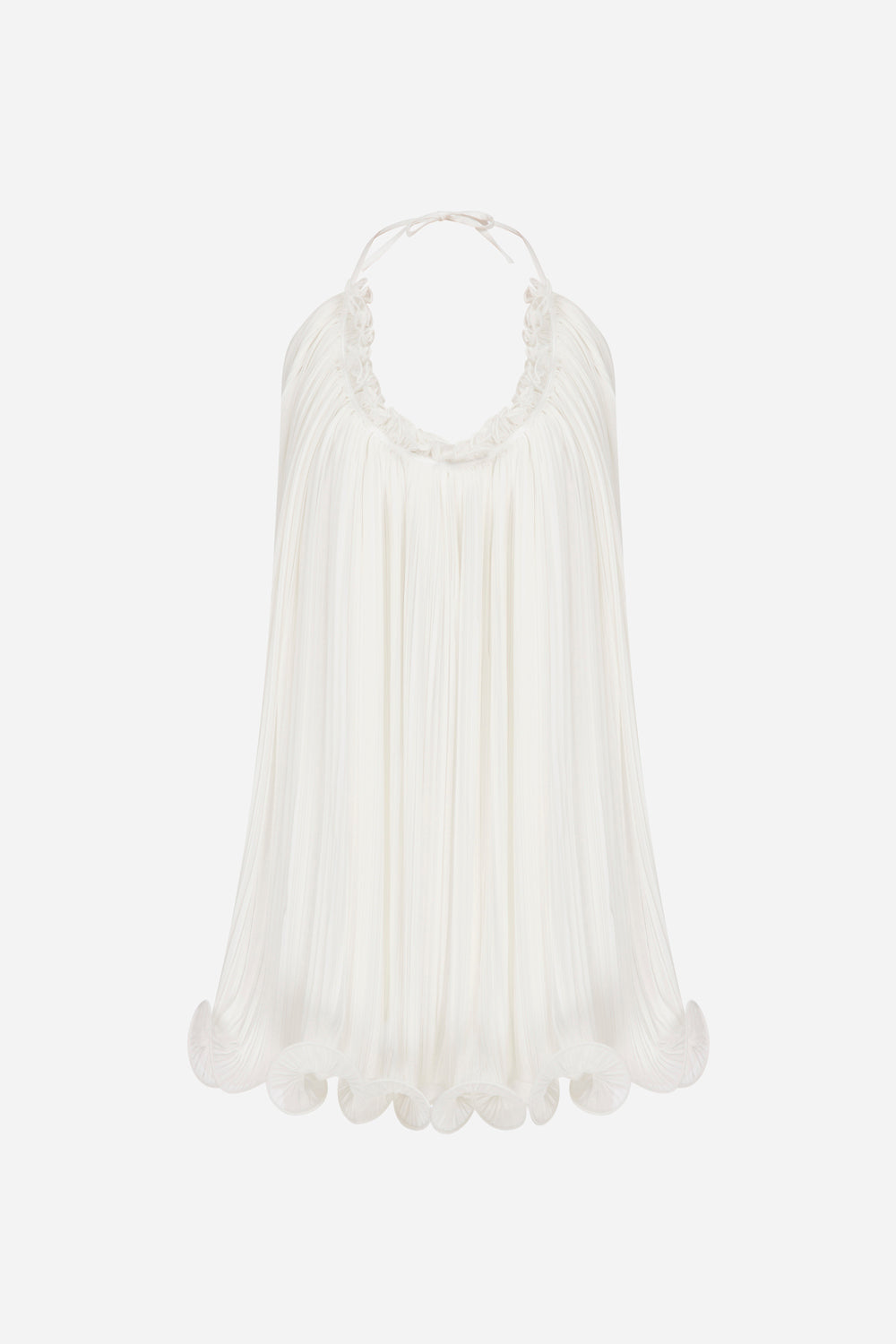 Swan - Pleated Chiffon Mini Dress
