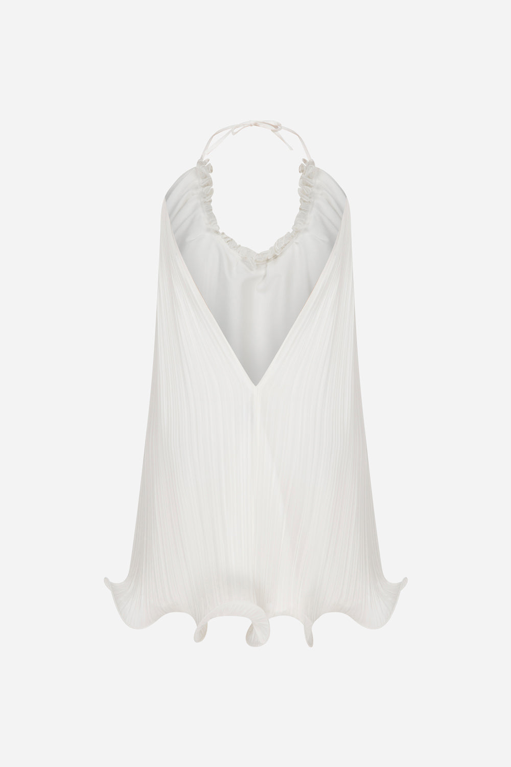 Swan - Pleated Chiffon Mini Dress