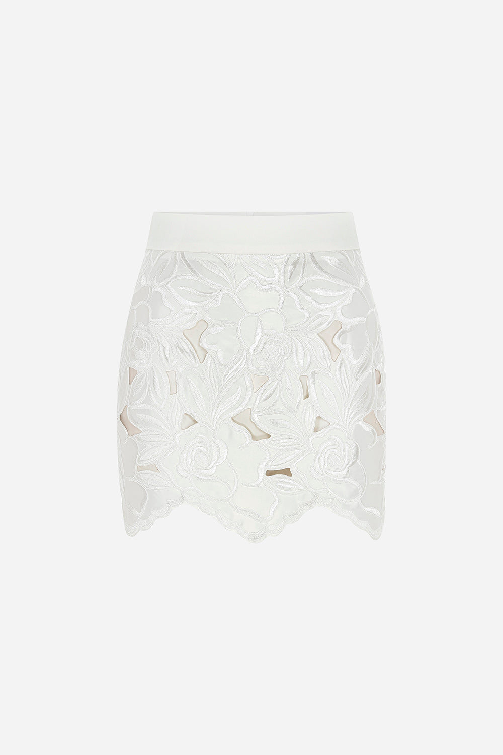 Rosa - Rose Textured Mini Skirt