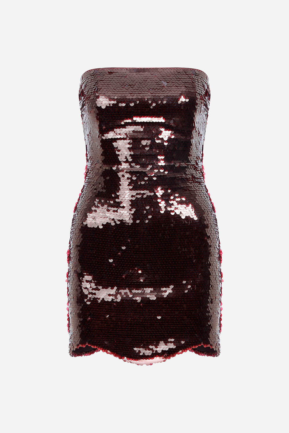 Mary - Strapless Sequin Dress With Asymmetrical Finished Hemline