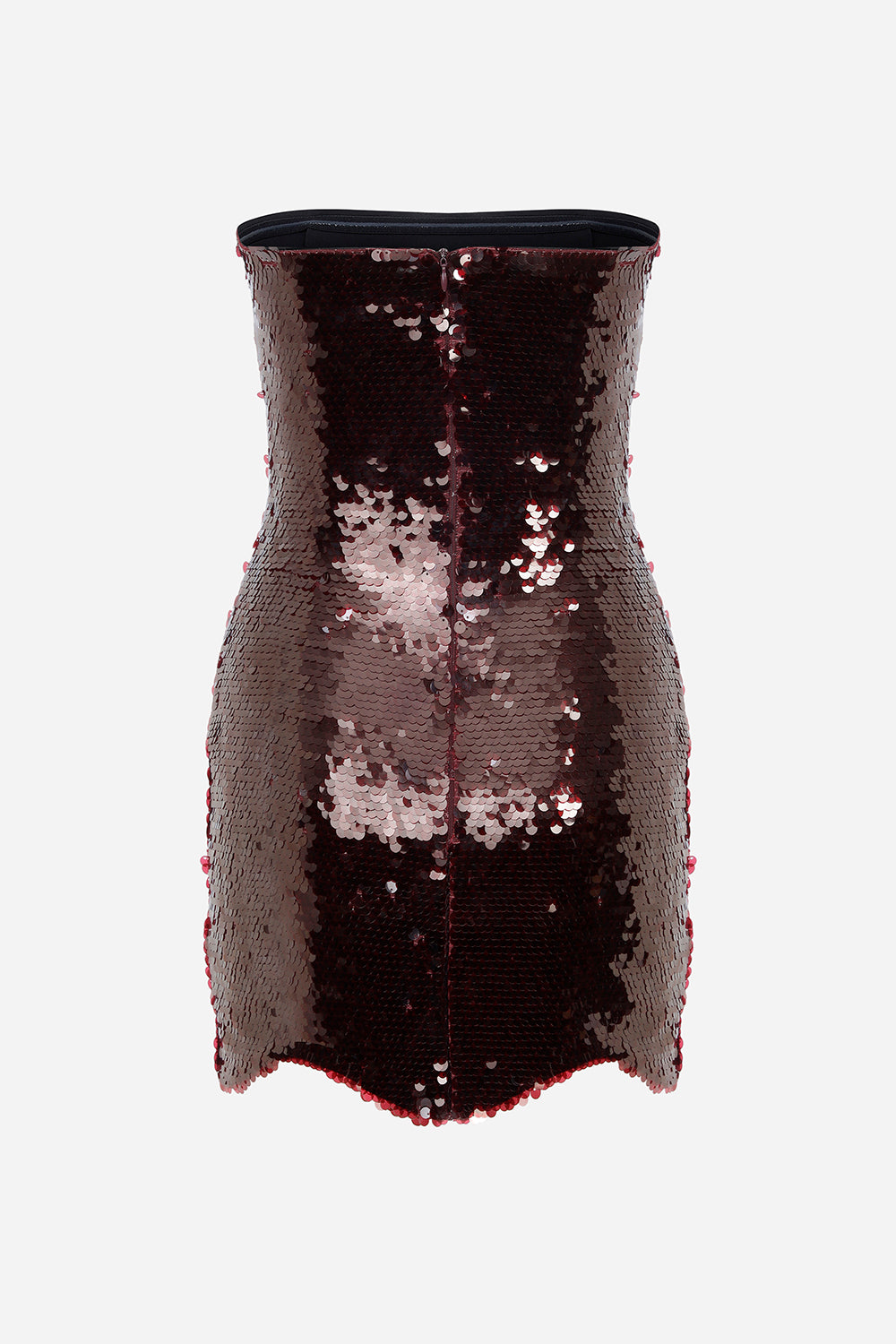 Mary - Strapless Sequin Dress With Asymmetrical Finished Hemline
