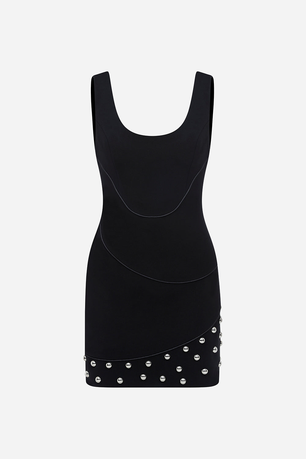 Nancy - Embellished Detailed U Neck Mini Dress