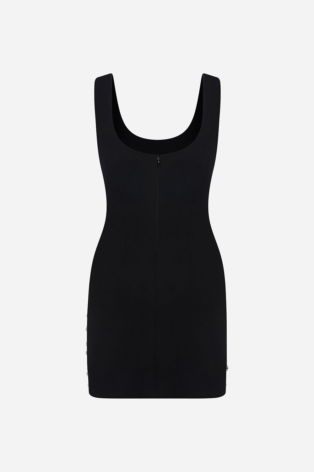 Nancy - Embellished Detailed U Neck Mini Dress