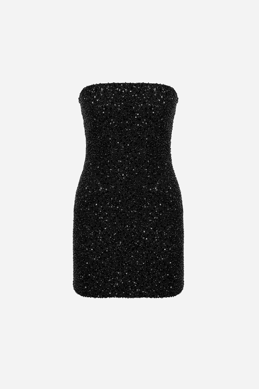 Mai-Strapless Mini Sequin Dress in Black  ILA Official