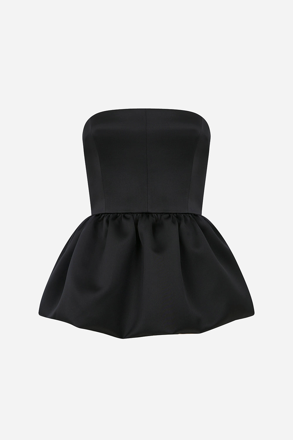 Jackie-Strapless Top With Peplum in Black ILA Official Jackie-Strapless Top With Peplum in Black ILA Official